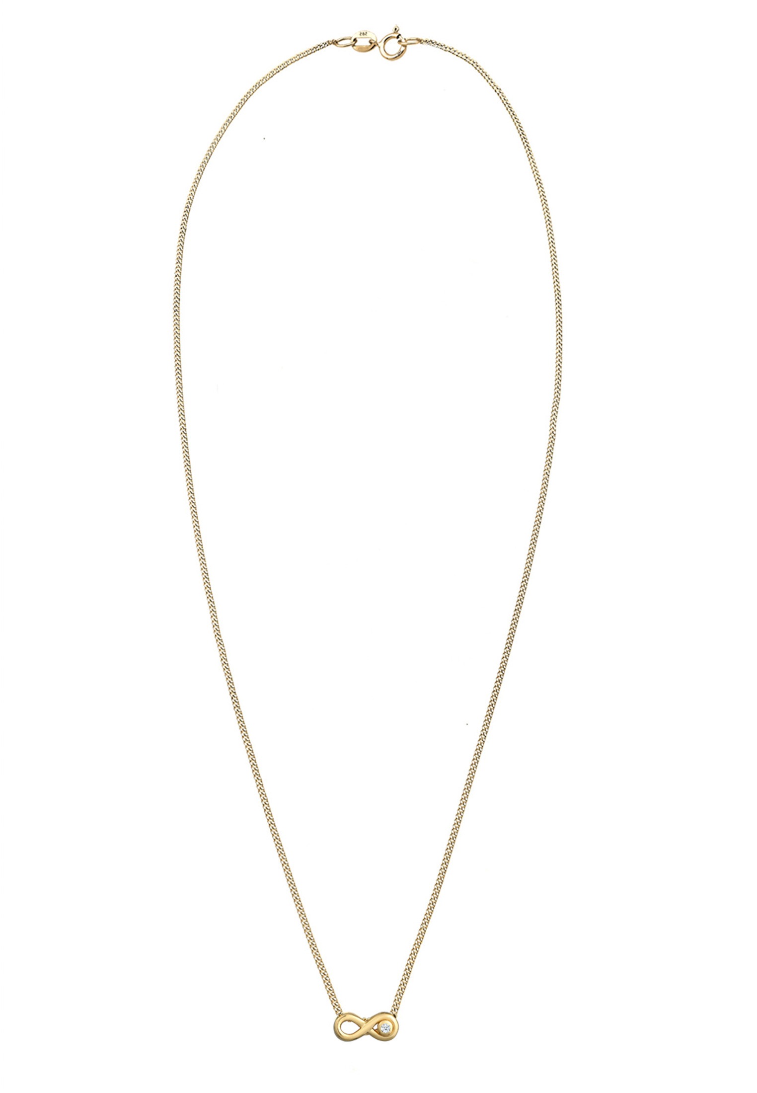 Elli DIAMONDS Collierkettchen »Infinity Diamant Weiß (0,015 ct) 585 Gelbgold«