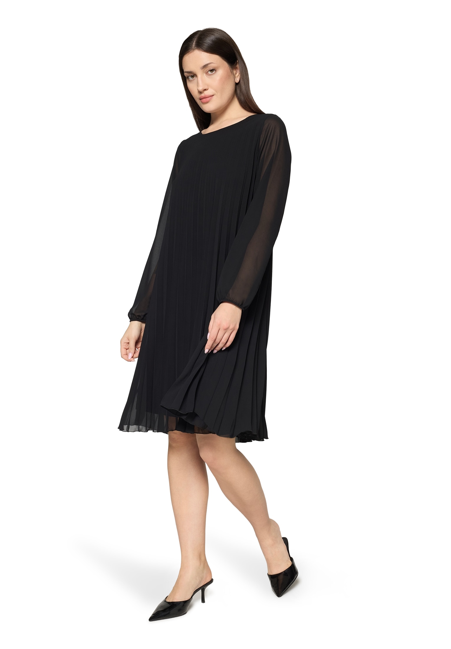 Betty&Co Chiffonkleid »Damen mit Plissee« Ohne Tasche