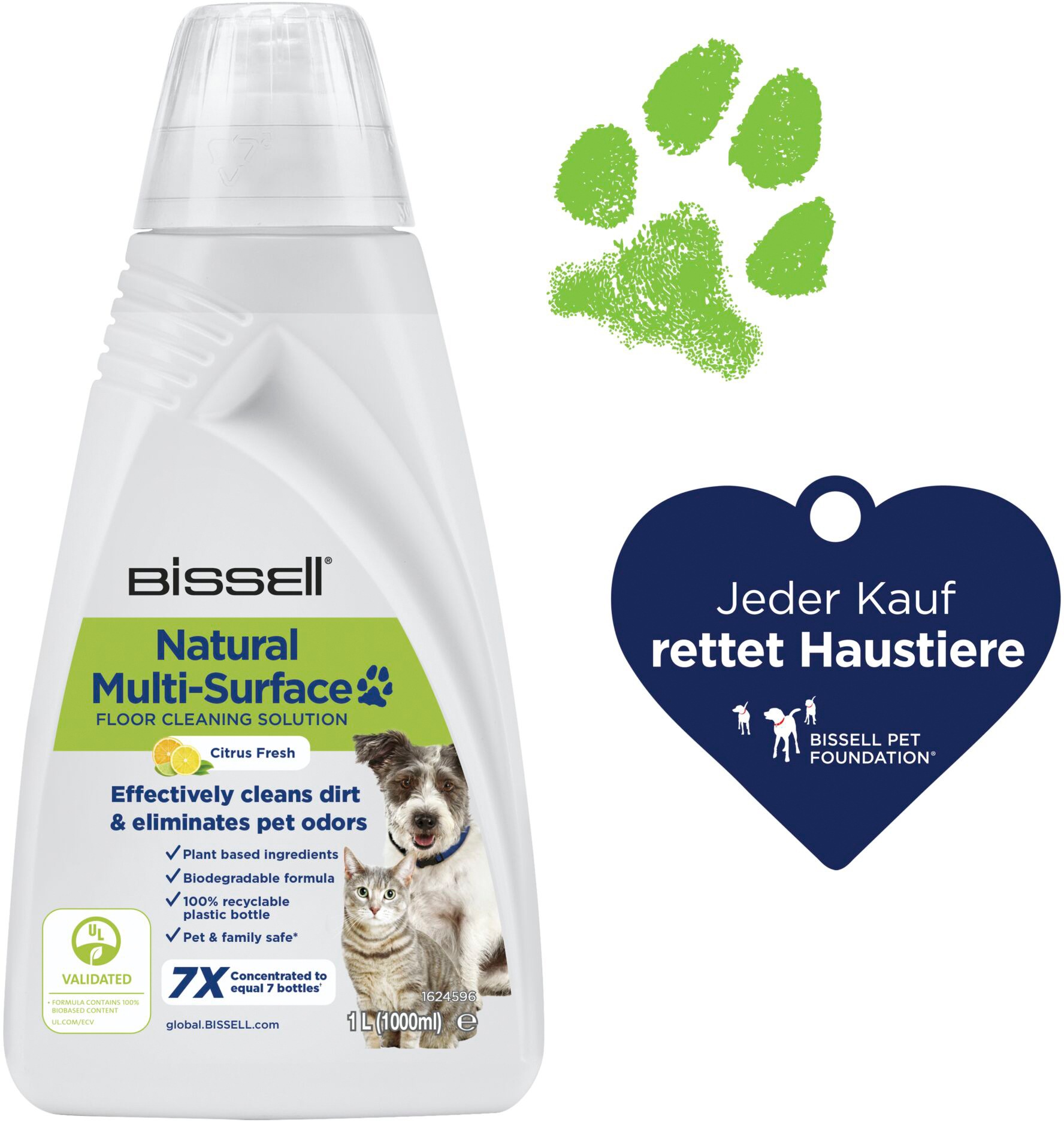 Bissell Flüssigreiniger "Natural Multi Surface 1L PET"