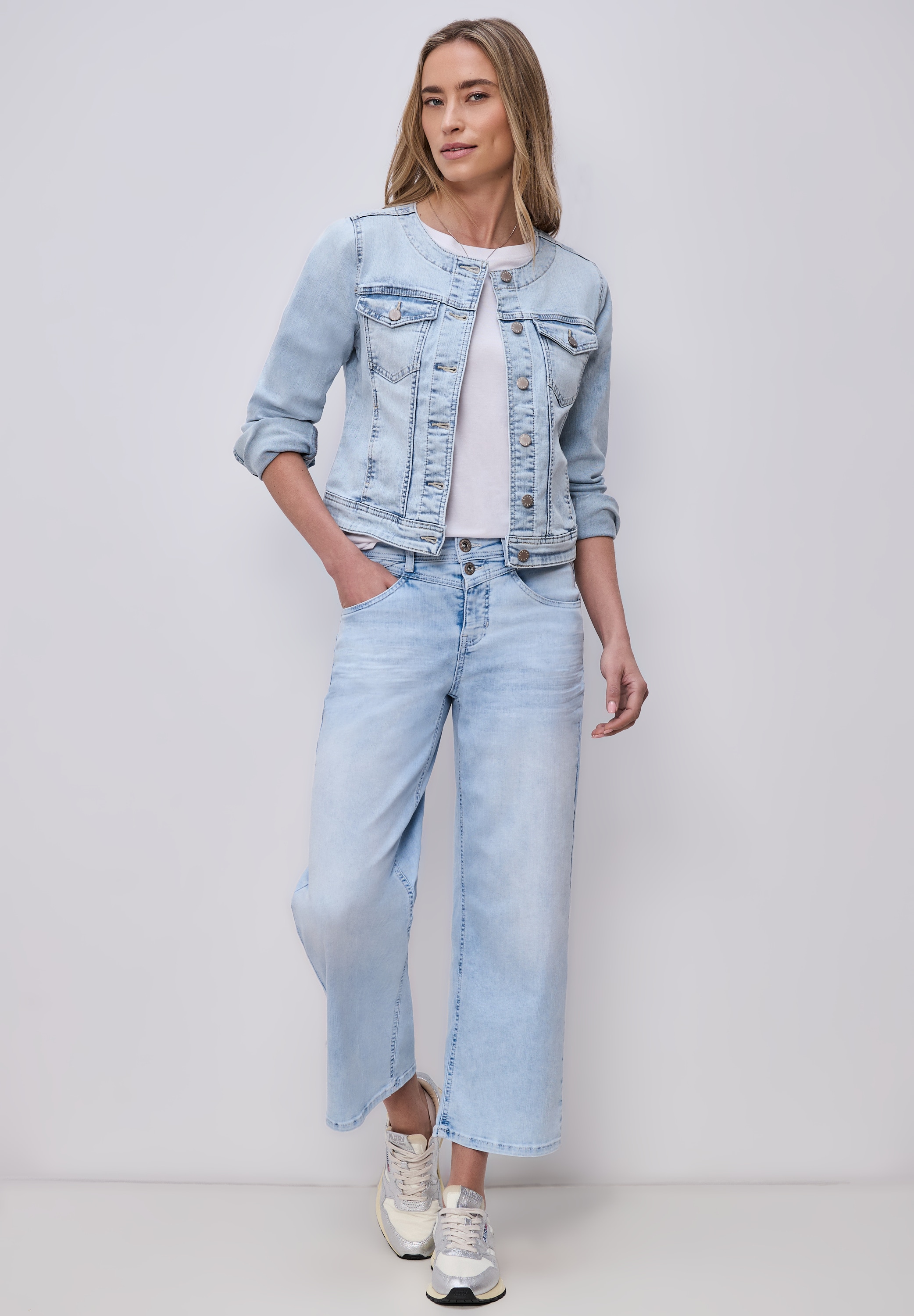 STREET ONE Jeansjacke ohne Kapuze in Denim-Optik