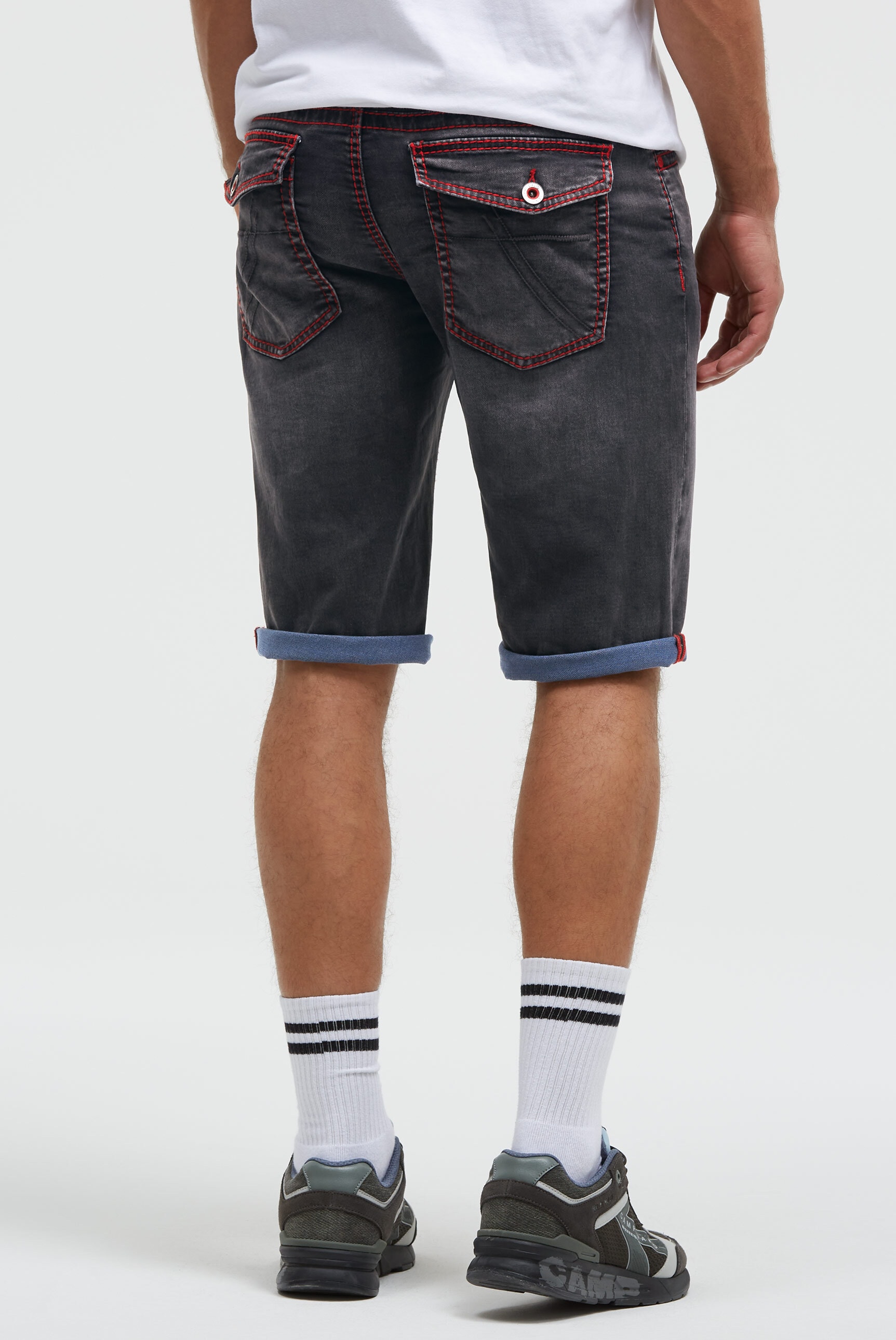 CAMP DAVID Jeansshorts mit breiten Nähten