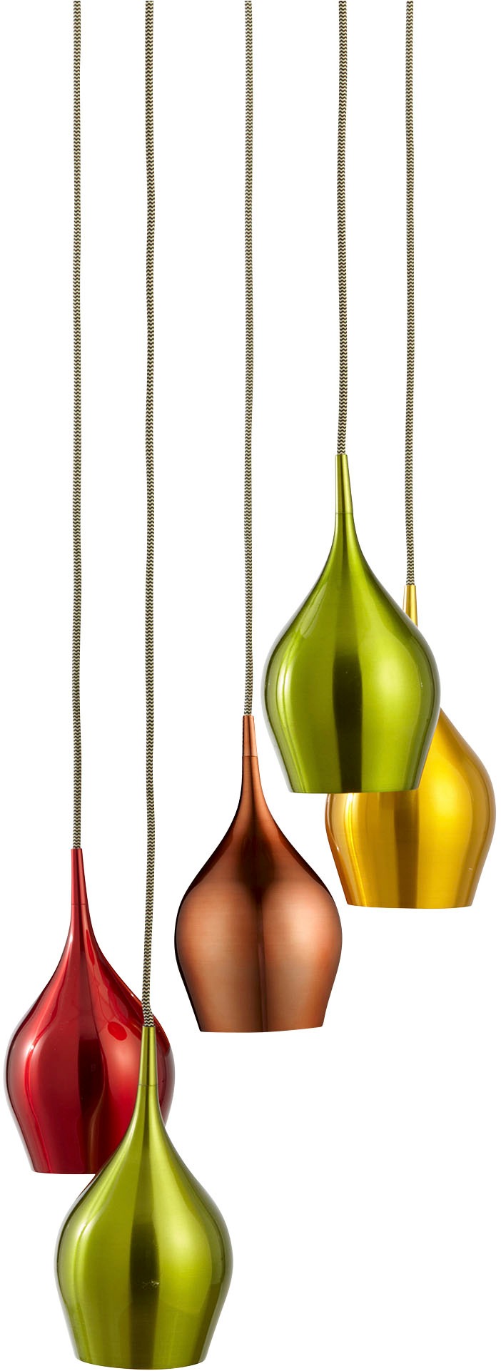 Searchlight Hängeleuchte »Hängeleuchte Vibrant, 5-flammig« E14 1 Stk. Metallic-Glanzeffekt