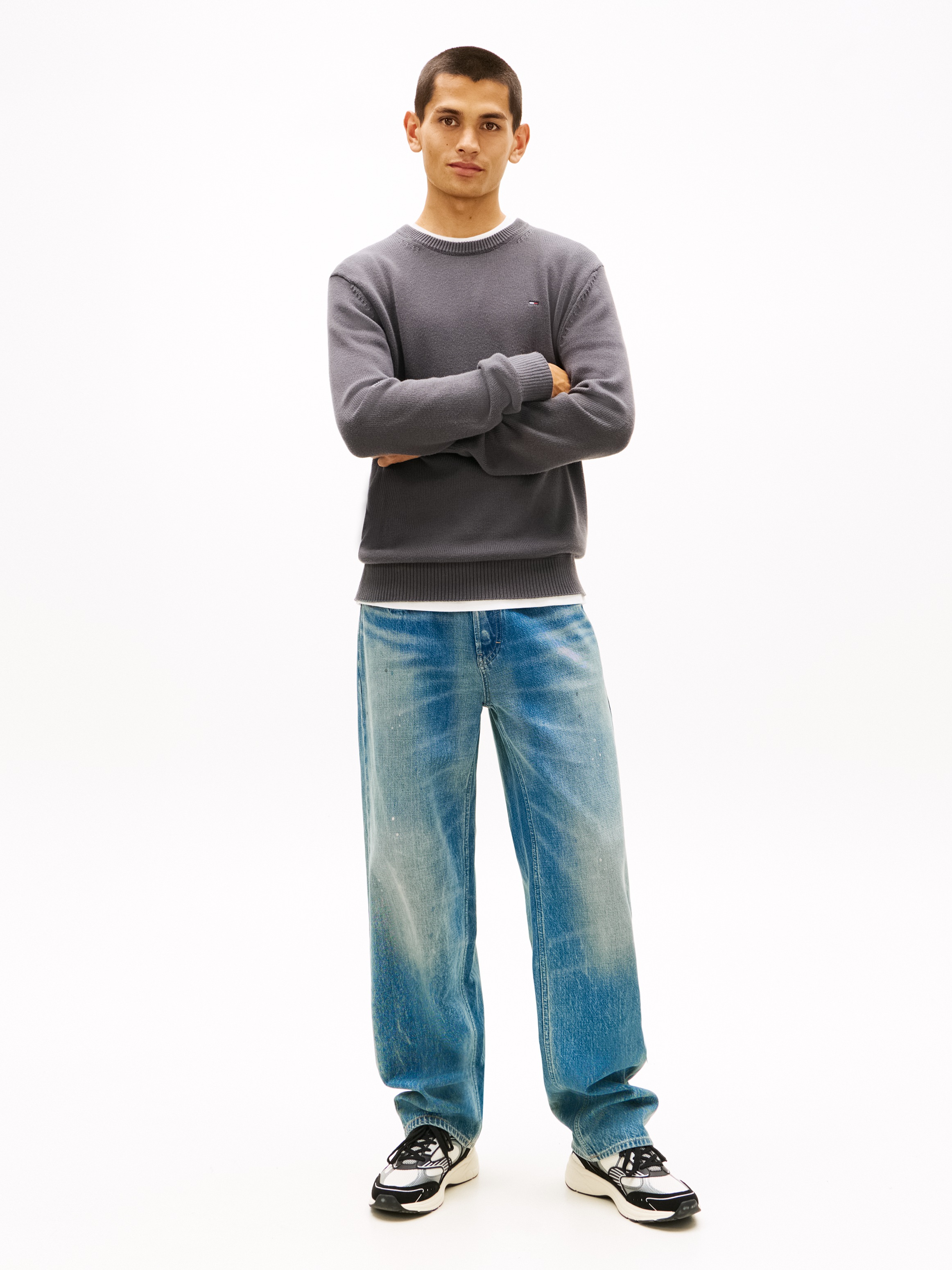 Pull TOMMY JEANS Homme couleur Gris M 3