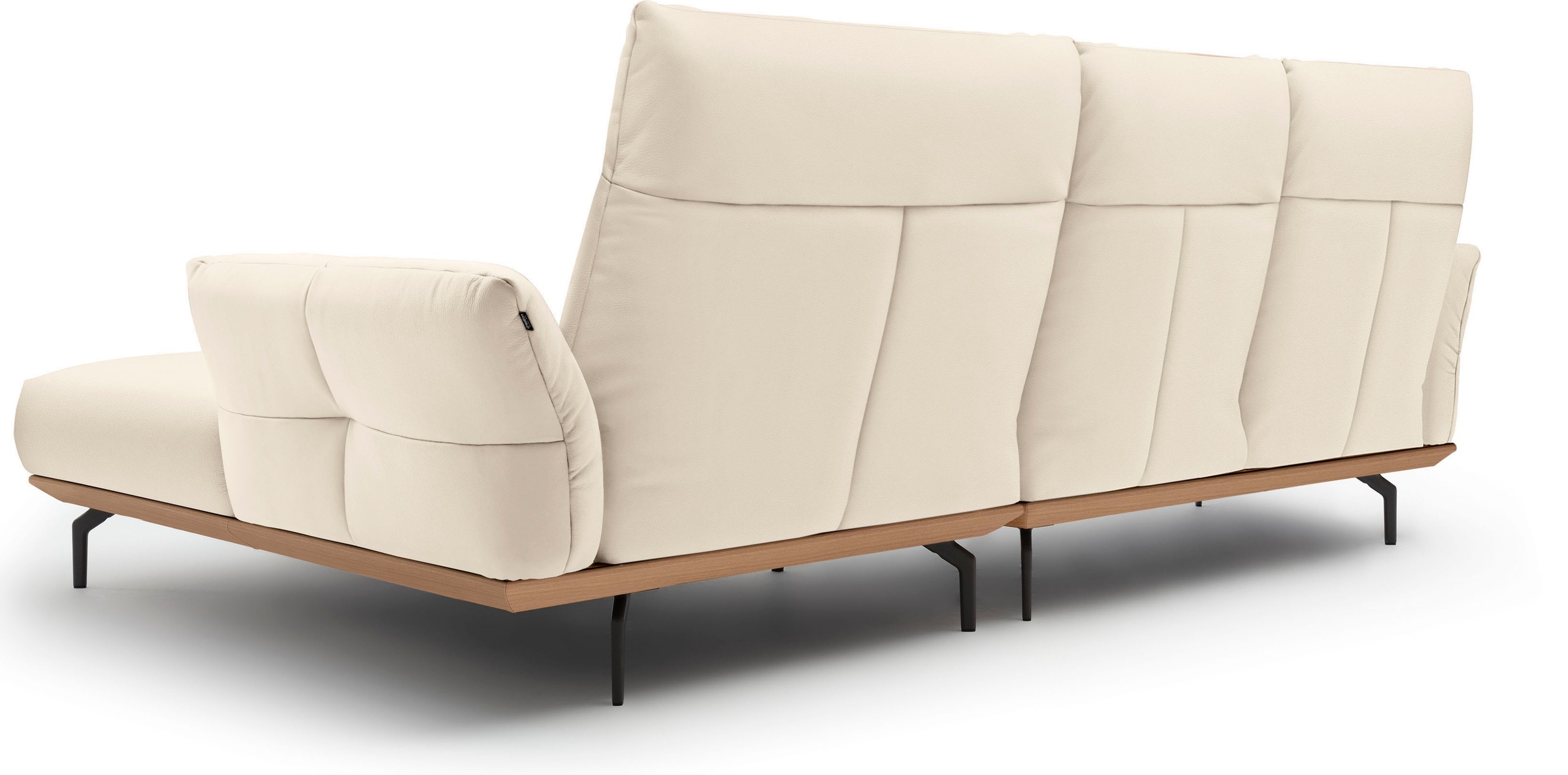 Creation BY ROLF BENZ Ecksofa »CR.460«, Sockel in Eiche, Alugussfüße in umbragrau, Breite 298 cm