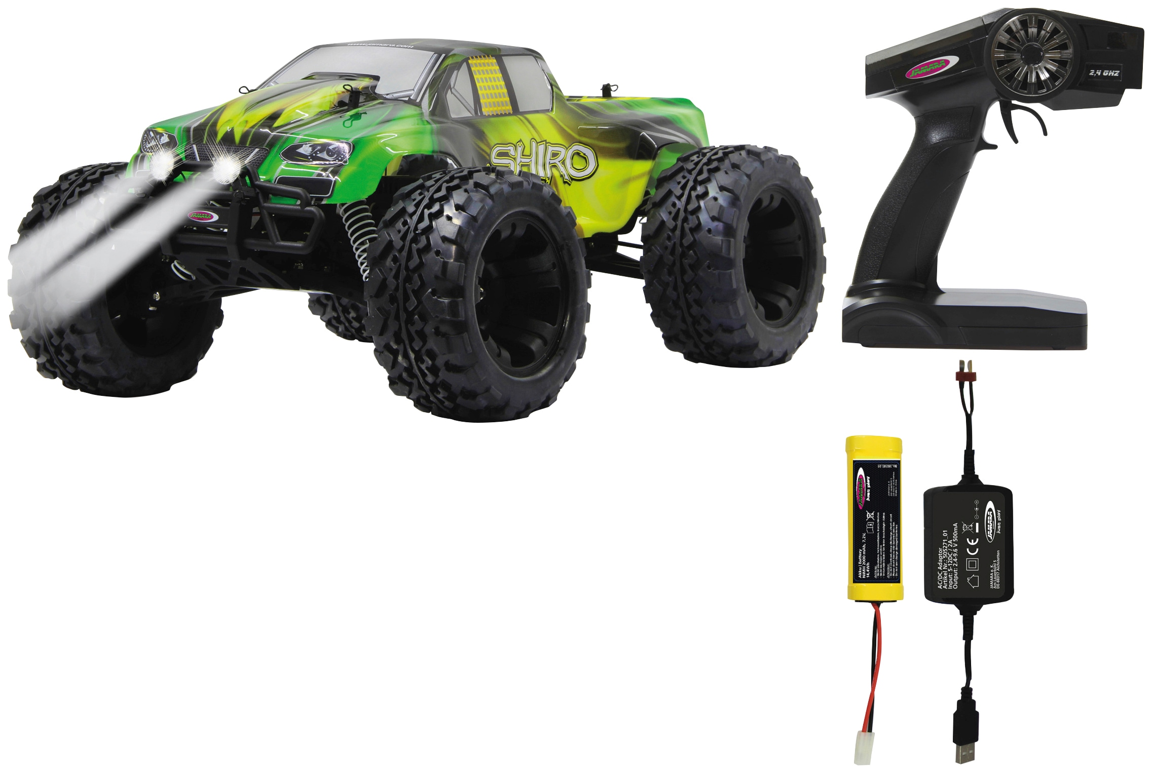 RC-Monstertruck »Shiro Monstertruck 4WD«, 1:10, 2,4 GHz, mit LED