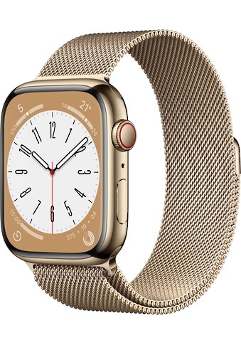 Apple Watch »Watch Series 8 GPS + Cellular 45mm Edelstahl Milanaise«, (Die Zukunft der... kaufen