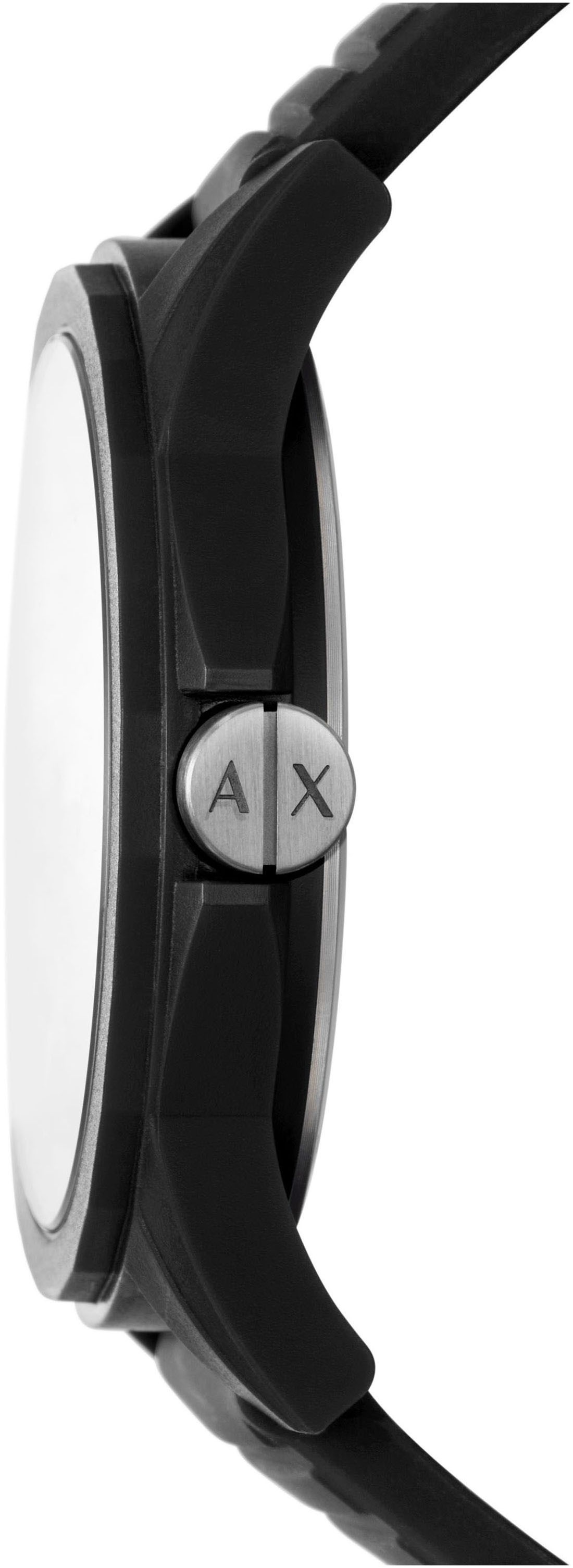 ARMANI EXCHANGE Quarzuhr, (Set, 2 tlg., mit Armband), Armbanduhr, Herrenuhr, ideal als Geschenk, analog, Silikonarmband