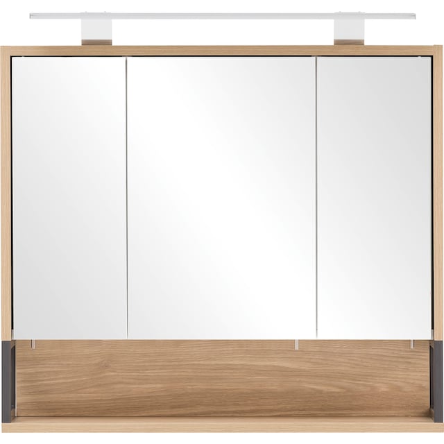 Schildmeyer Spiegelschrank »Limone«, Breite 70 cm, 3-türig,  LED-Beleuchtung, Schalter-/Steckdosenbox kaufen | BAUR