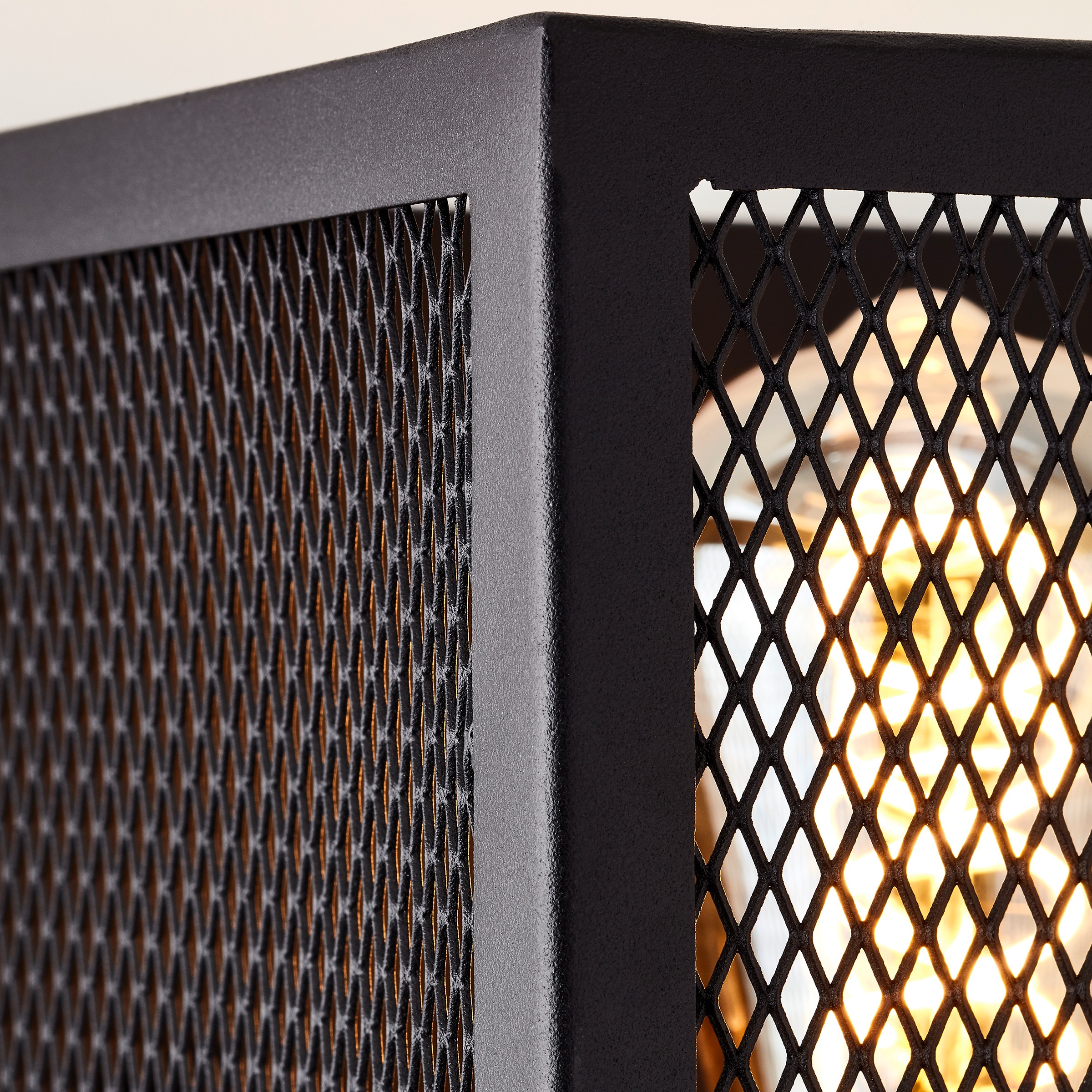 Brilliant Wandleuchte »Maze«, 1 flammig, Leuchtmittel E27 | ohne Leuchtmittel, 20 x 20 x 20 cm, E27, Metall, schwarz korund