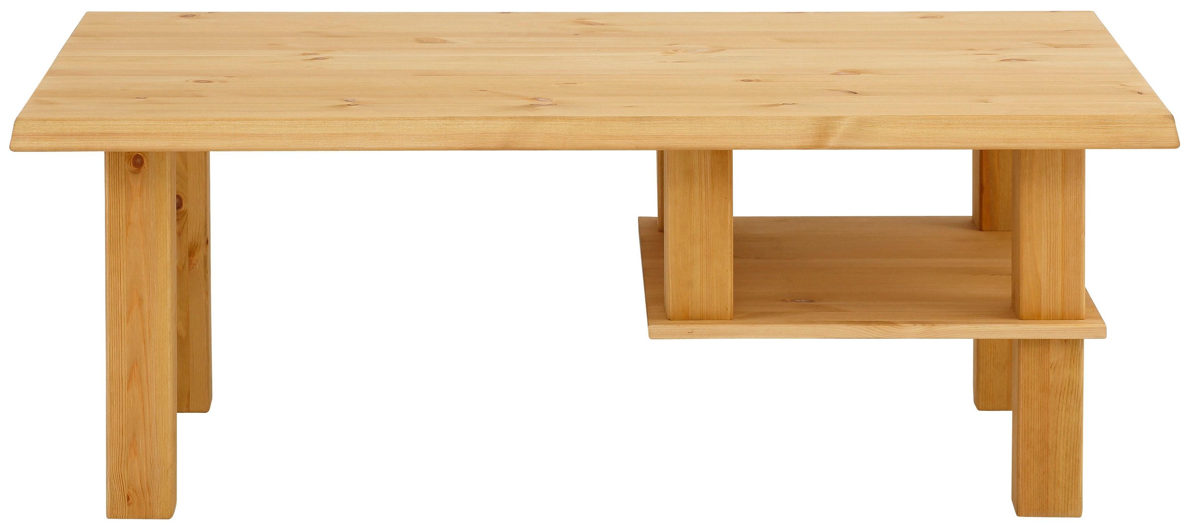 Home affaire Couchtisch »Ixo«, mit 1 Ablageboden, Breite 120 cm, aus masiver Kiefer, FSC®