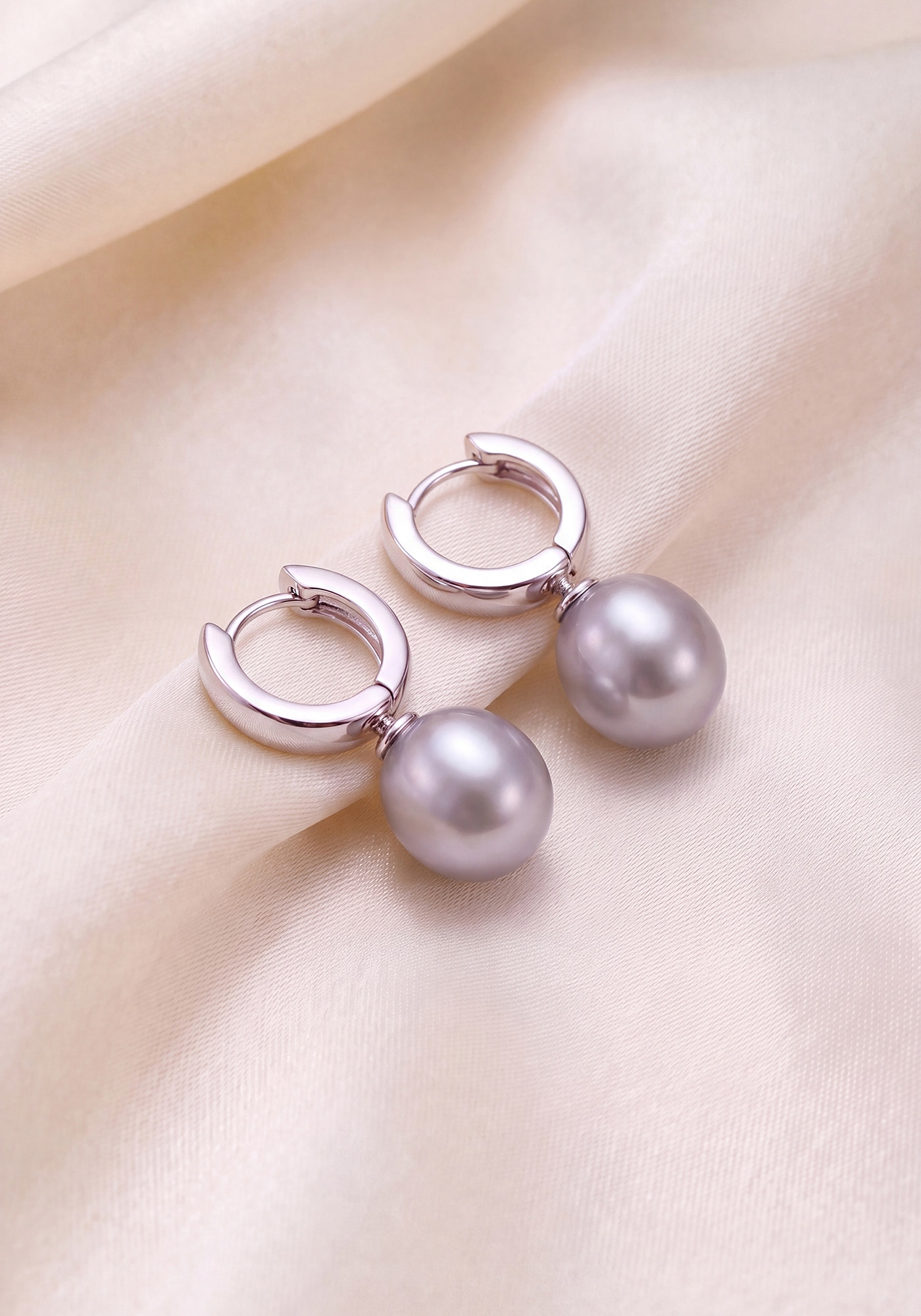 JOBO Perlenohrringe 925 Silber mit Süßwasser-Zuchtperlen