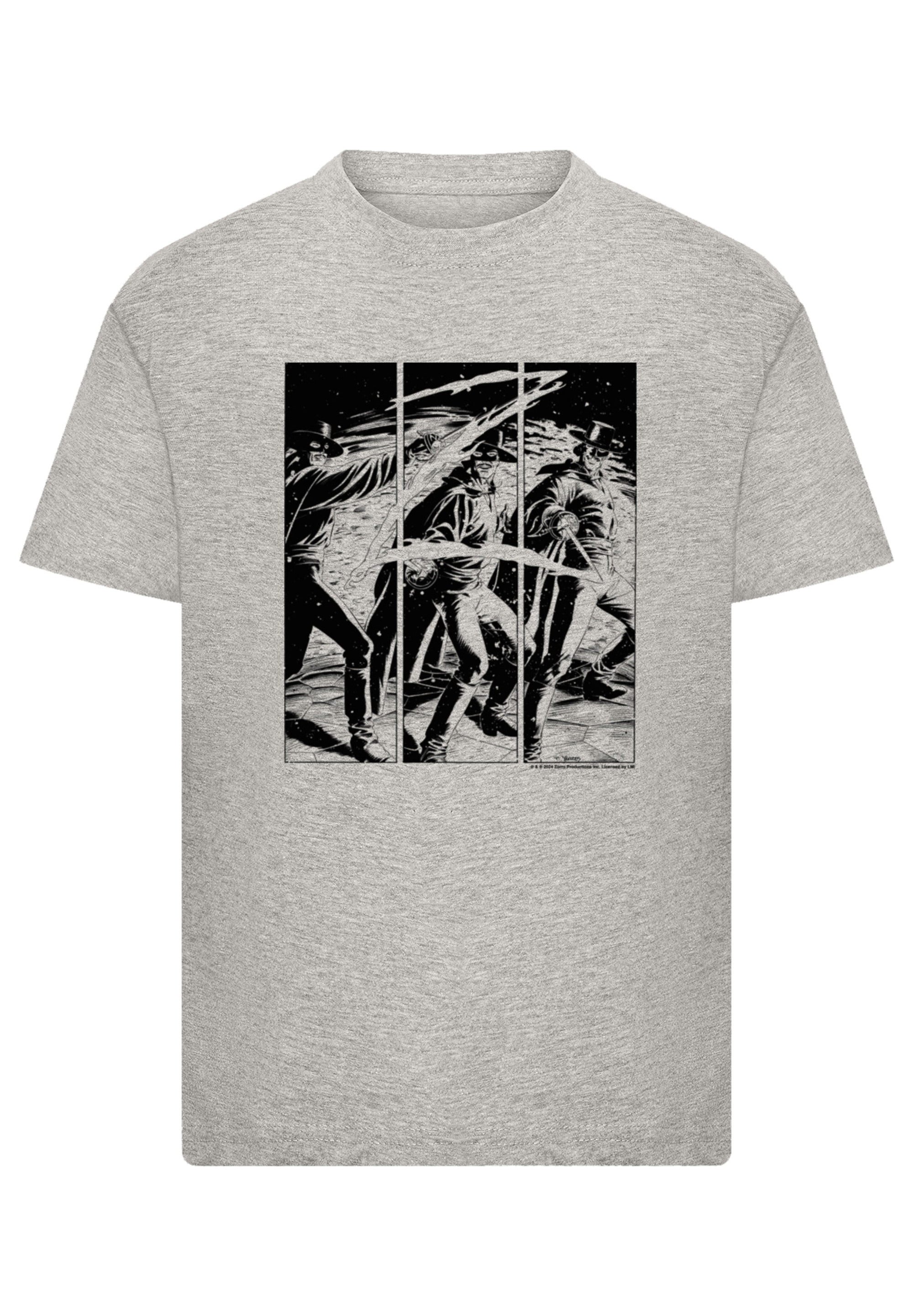 F4NT4STIC T-Shirt »Zorro Mark Of Zorro Comic Strip Art«, Premium Qualität