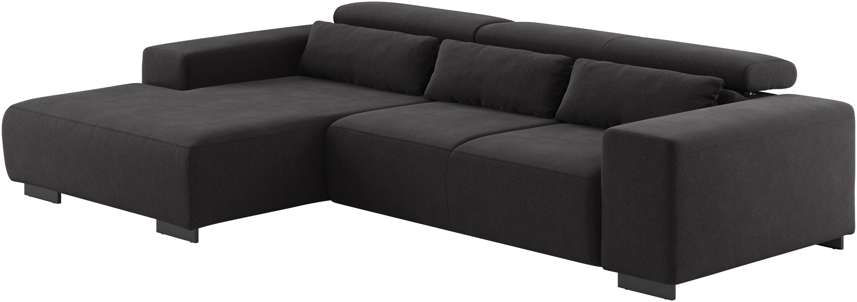 Thumbnail - COTTA Ecksofa "Side L-Form, mit Kopfteilverstellung & 3 Nierenkissen", optional motorische Sitztiefenverstellung
