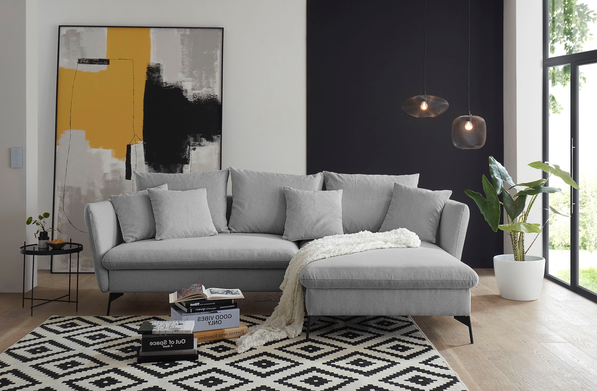 andas Ecksofa "LIVORNO,258 cm, L-Form,", Schlaffunktion u. Bettkasten (139/ günstig online kaufen