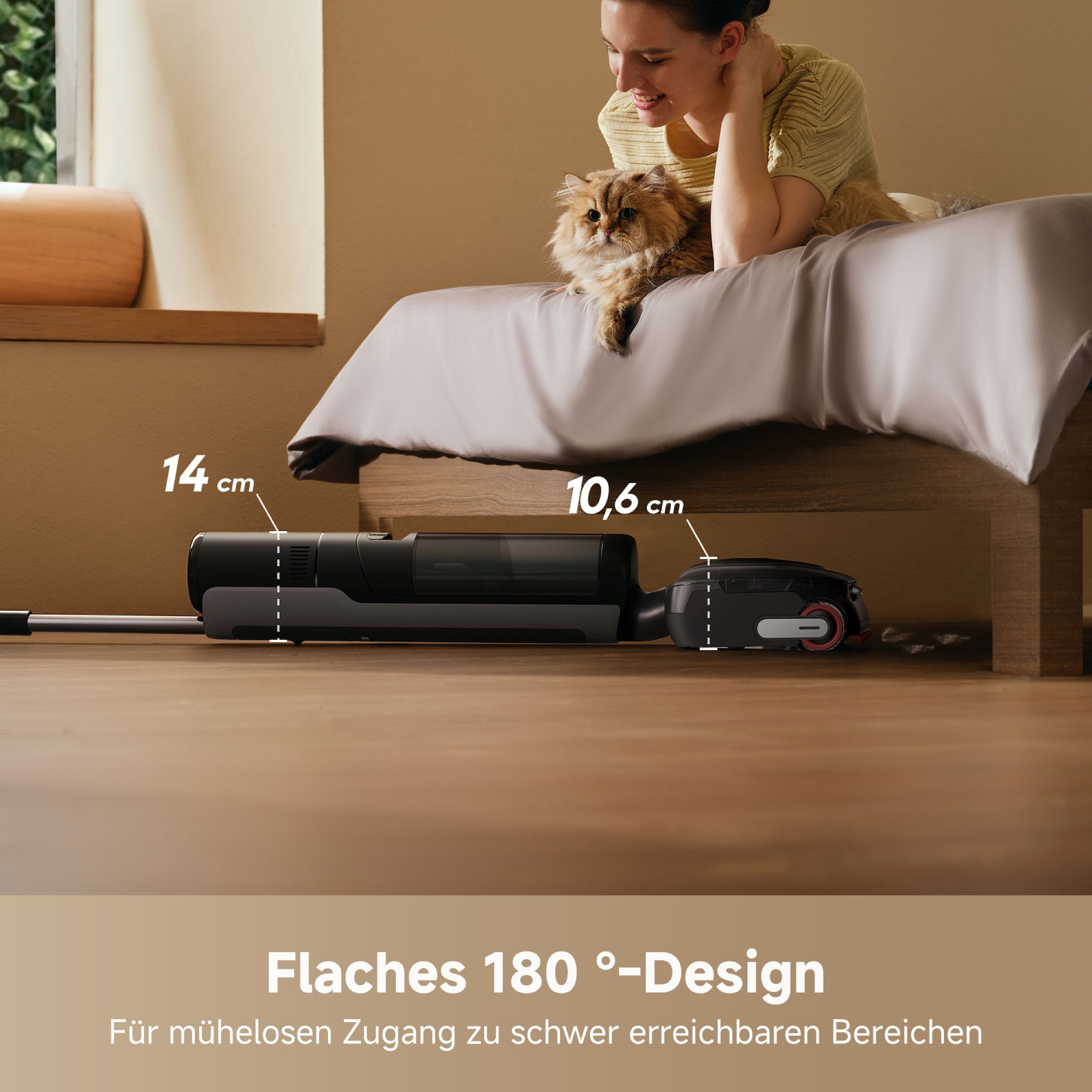 Dreame Nass-Trocken-Sauger »H15 Pro Foam Wash«, Kombi aus Warmwasser-Schaumreinigung, 180°-Design, 23.000 Pa Saugkraft