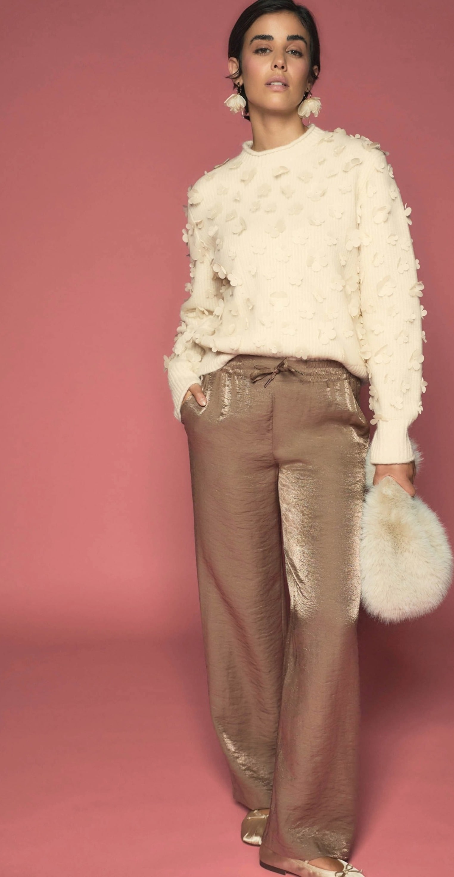 Zero Stoffhose »Damen mit Knittereffekt 30 Inch«  Bindedetail