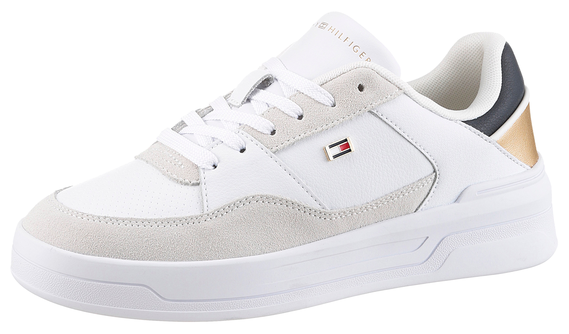 Tommy Hilfiger Plateausneaker "ESSENT BASKET SNEAKER METALLIC", Freizeitsch günstig online kaufen