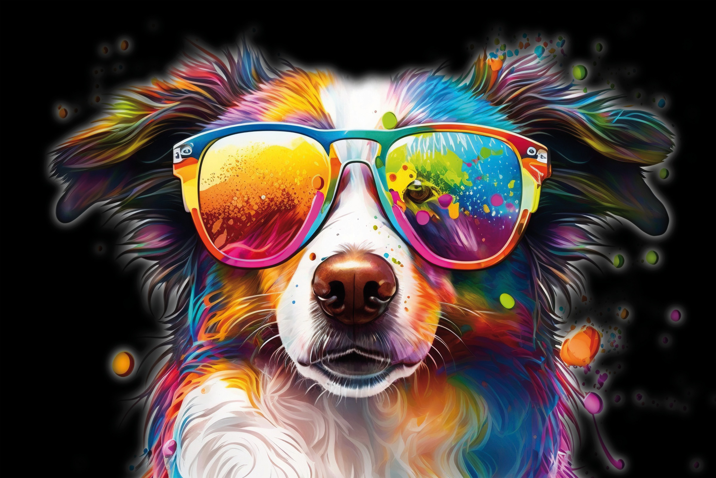 Bönninghoff Leinwandbild, Hund-Hunde-Hundebilder-Pop Art-Tiere-Humor, (1 St günstig online kaufen
