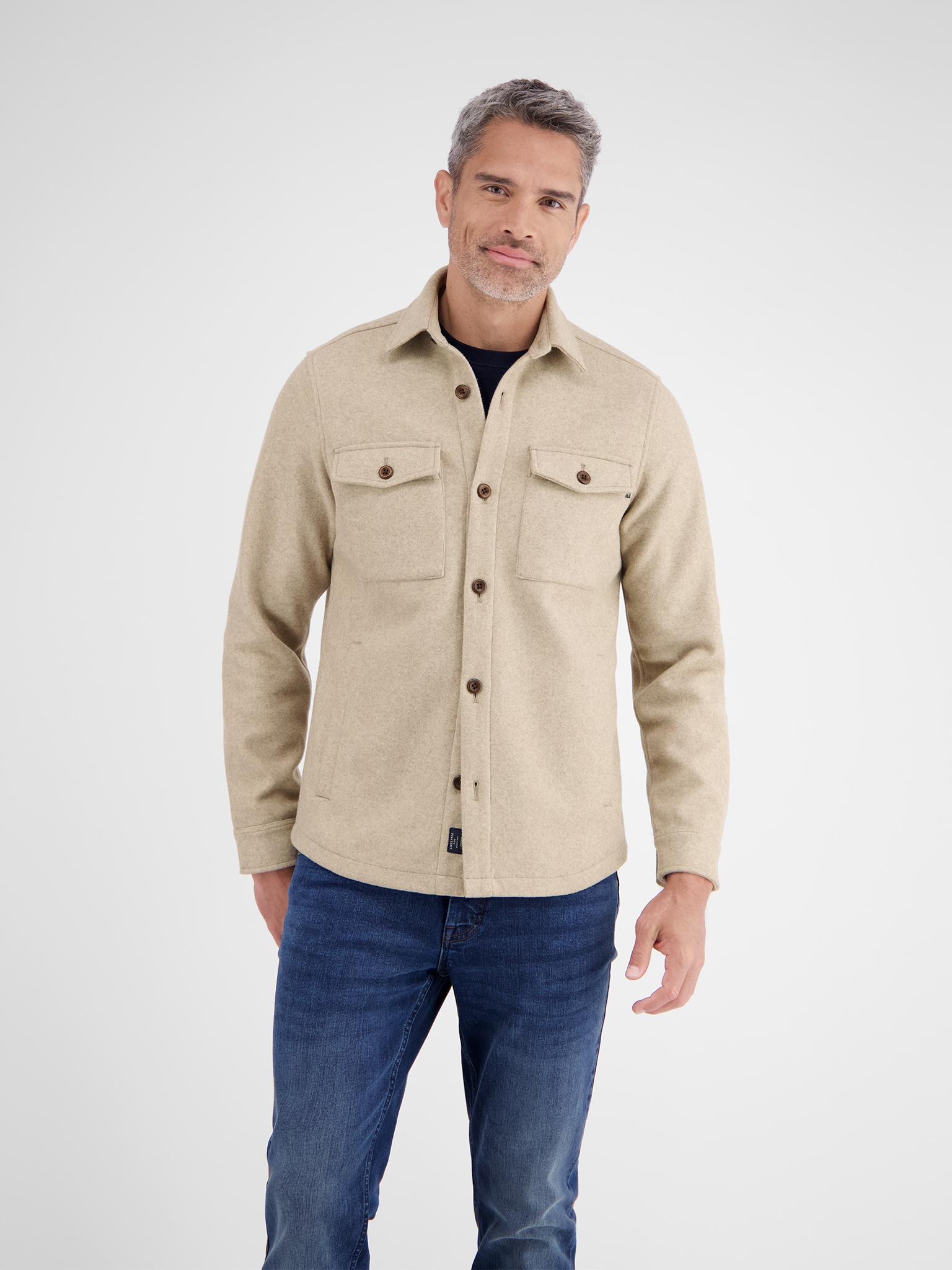 LERROS Fleecehemd, Fleecejacke, langarm mit Knopfleiste günstig online kaufen
