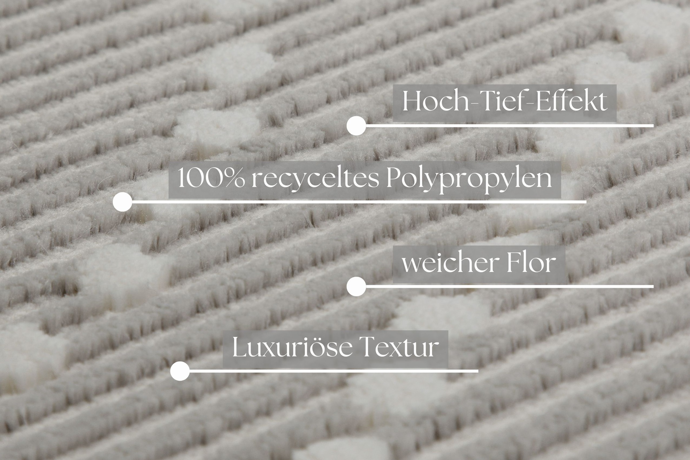 Teppich OTTO HOME "Adlee", beige, B:133cm H:12mm L:200cm, Polyester, Teppiche, Teppich, Kurzflorteppich, gewebt, geometrisch, Wohnzimmer, modern, Punkte 3