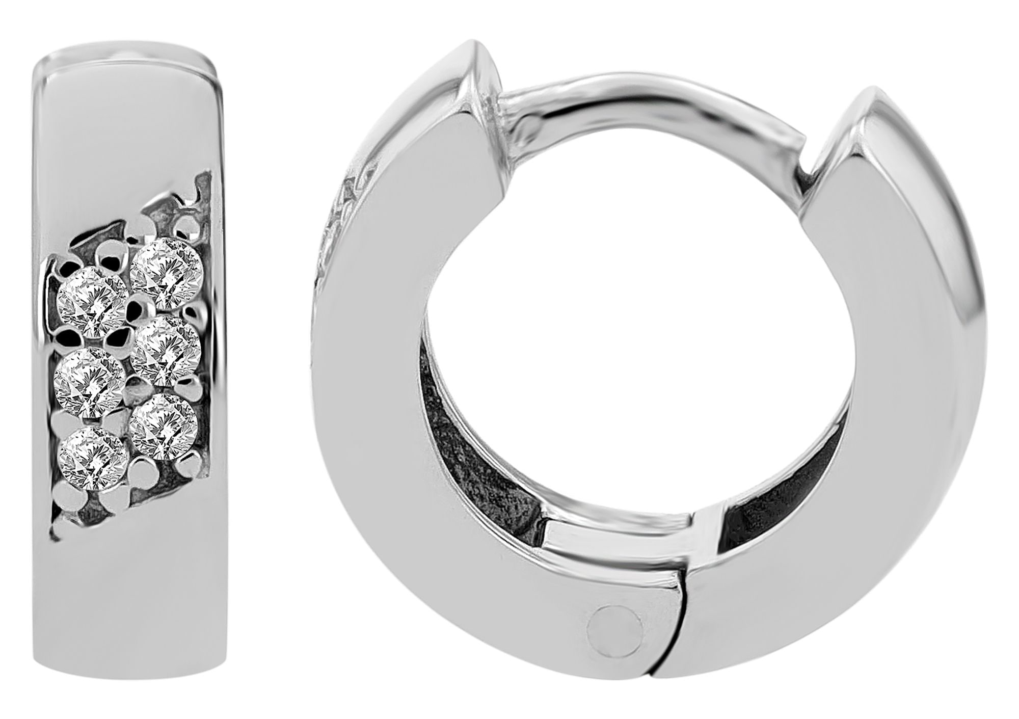 Adelia´s Klappcreolen »Ohrringe – Klappcreole aus 925 Silber mit Zirkonia« Eine schöne Geschenkidee für jeden Anlass