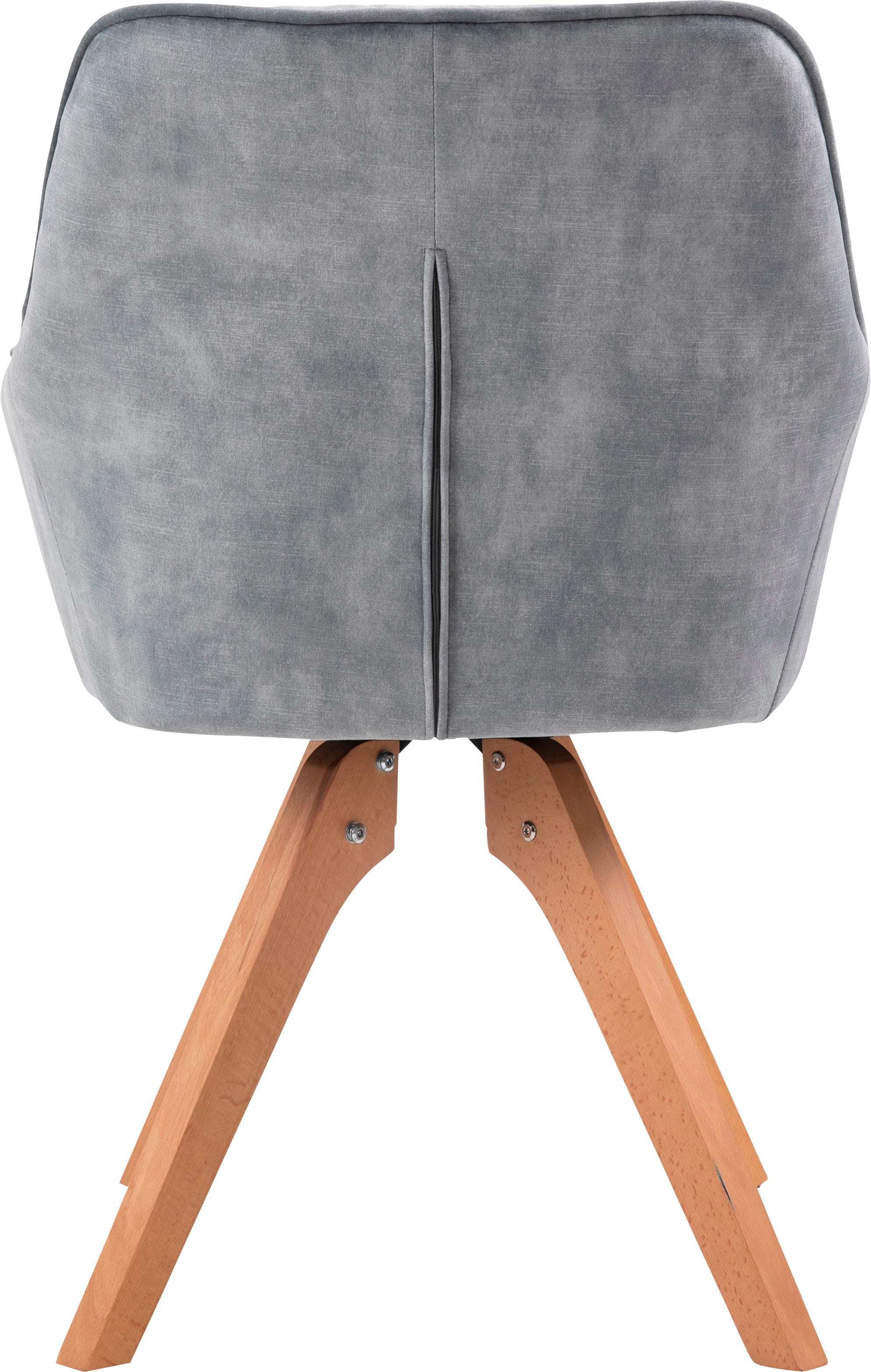 SalesFever Armlehnstuhl, 1 St., Samtvelours-Polyester, 180° Drehplatte unter der Sitzfläche