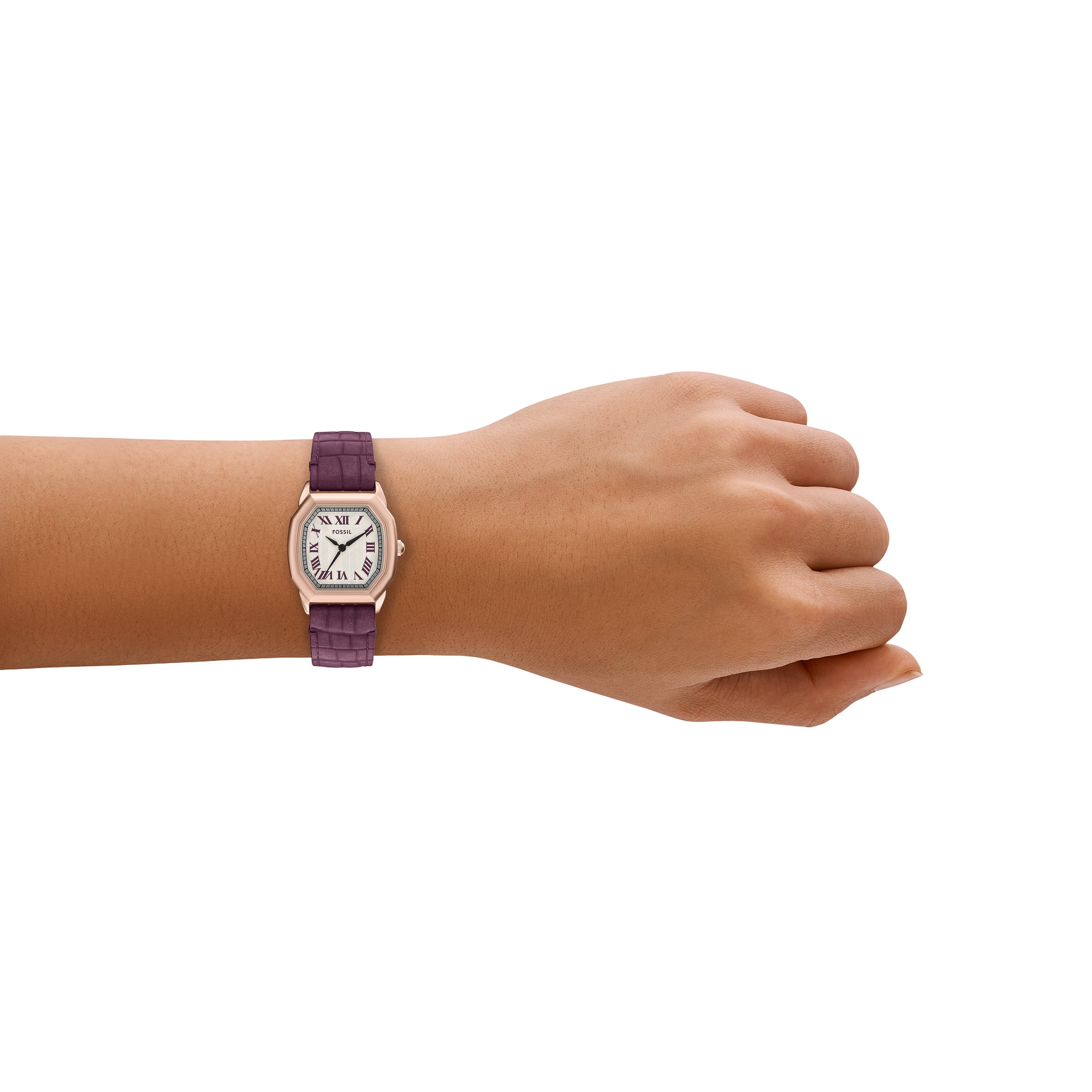 Fossil Quarzuhr »HARLOW«, Armbanduhr, Damenuhr, Lederarmband, analog