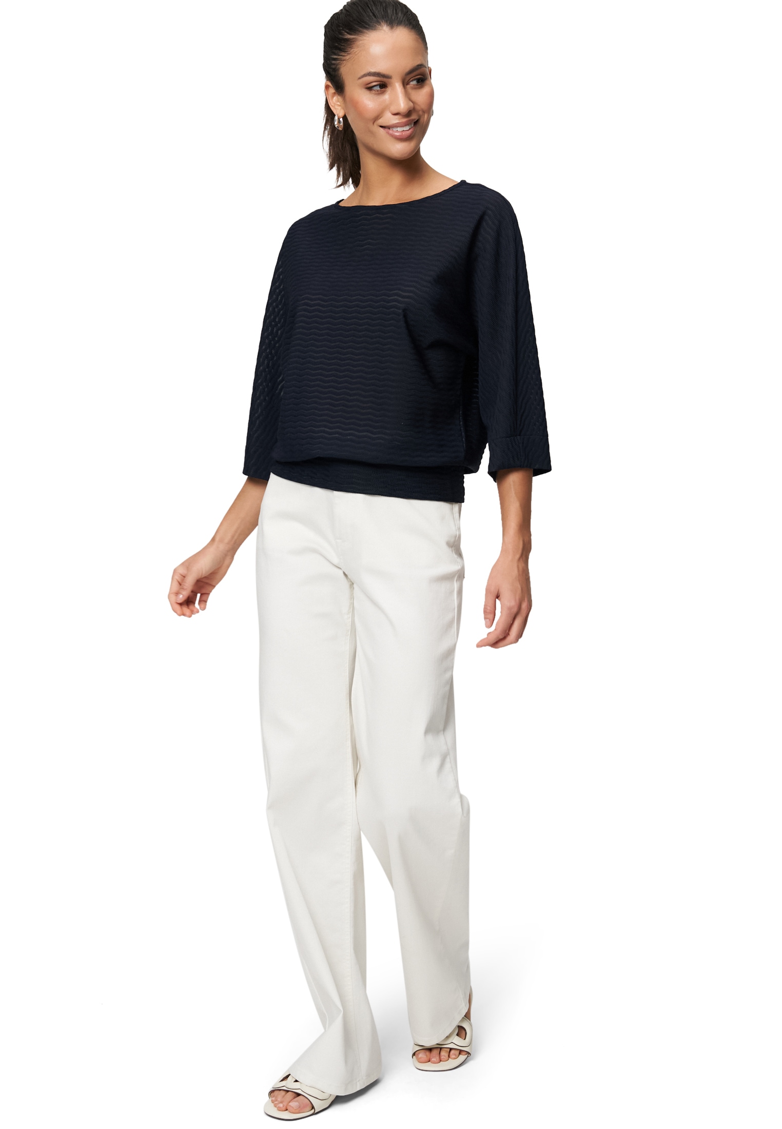 Zero Sweatshirt »zero Sweatshirt mit Strukturmuster«, strukturiert