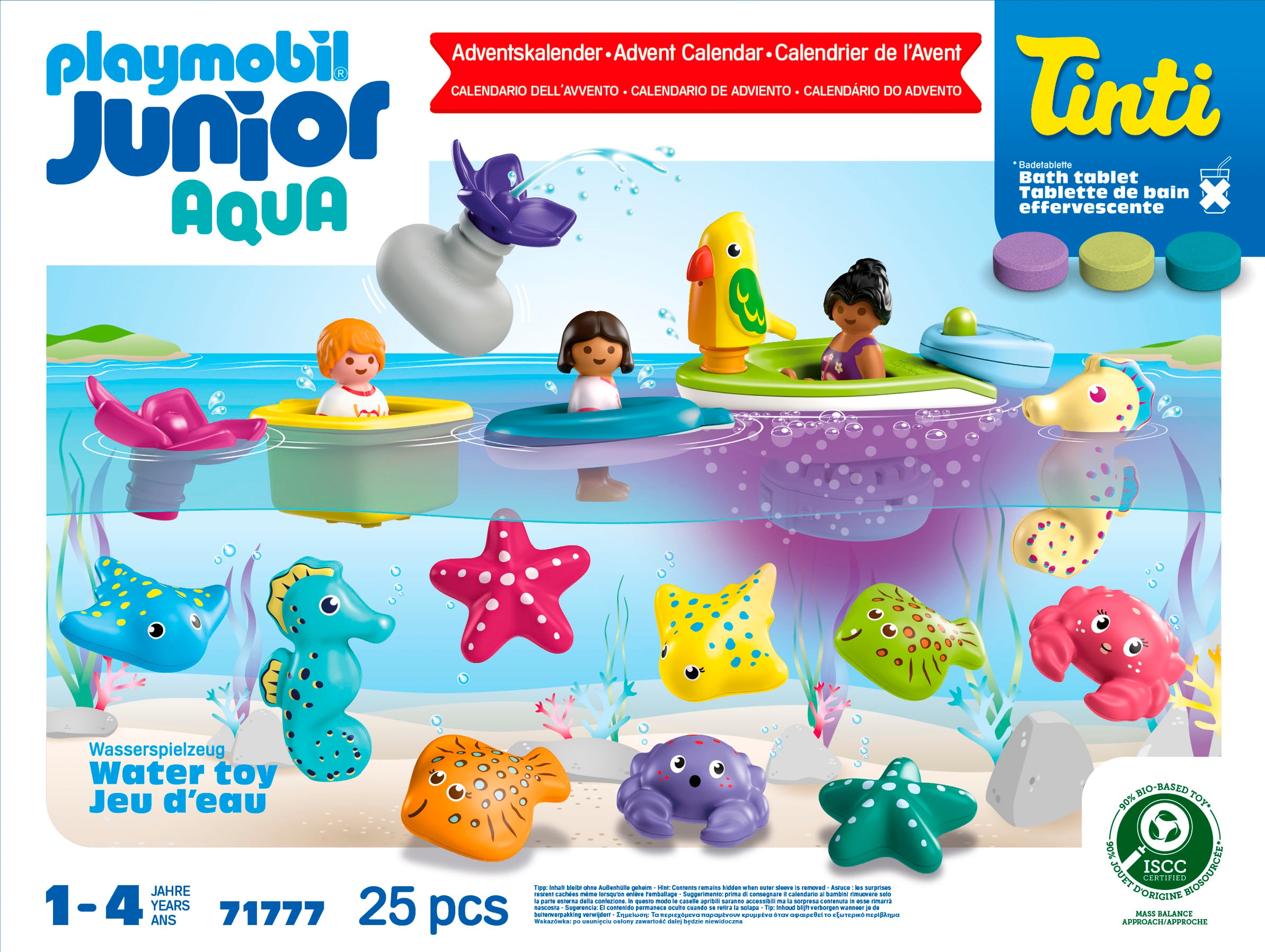Playmobil® Spielzeug-Adventskalender »Bunter Badespaß, Junior & Tinti (71777), Playmobil Junior«, ab 12 Monaten, Made in Europe