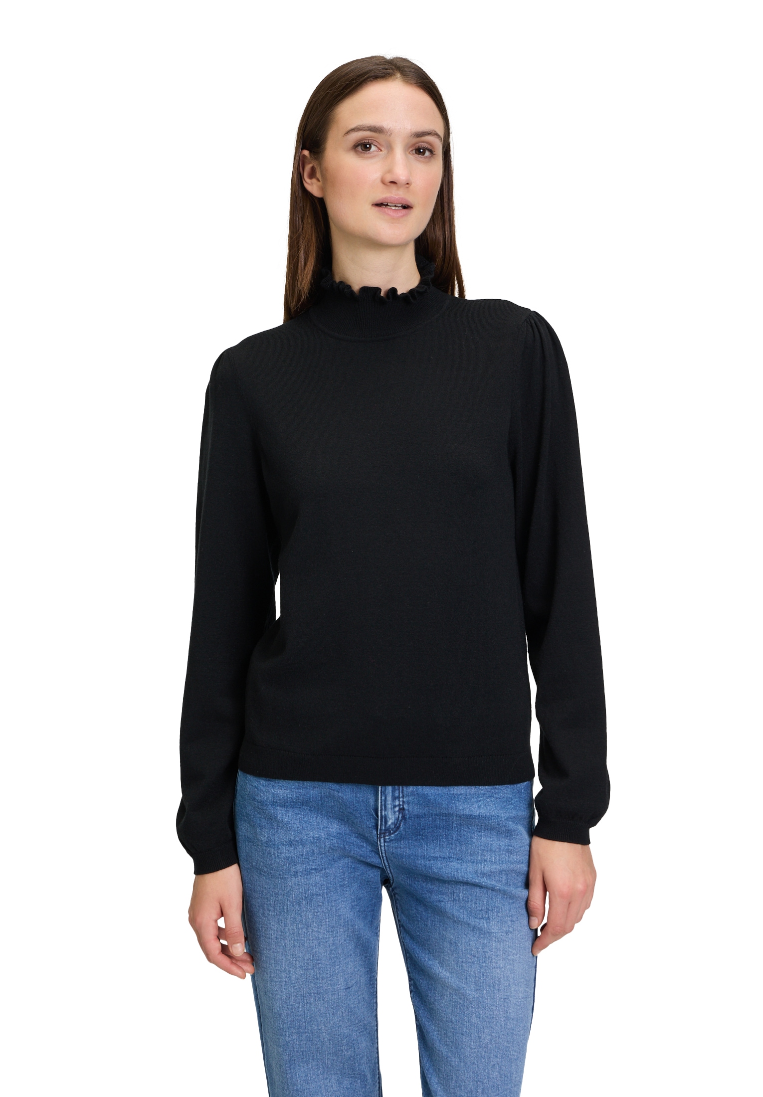 Cartoon Strickpullover "Cartoon Damen Strickpullover mit Rüschen", (1 tlg.) günstig online kaufen