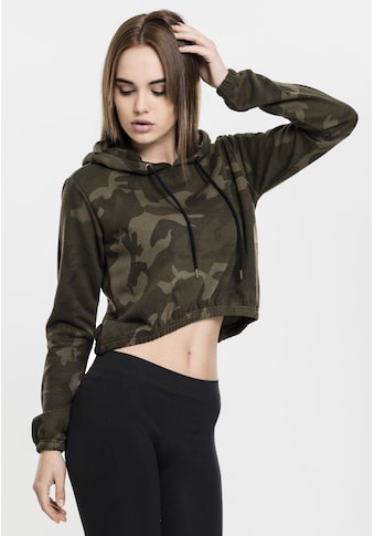 Rundhalspullover »Urban Classics Damen Ladies Camo Cropped Hoody«, (1 tlg.)