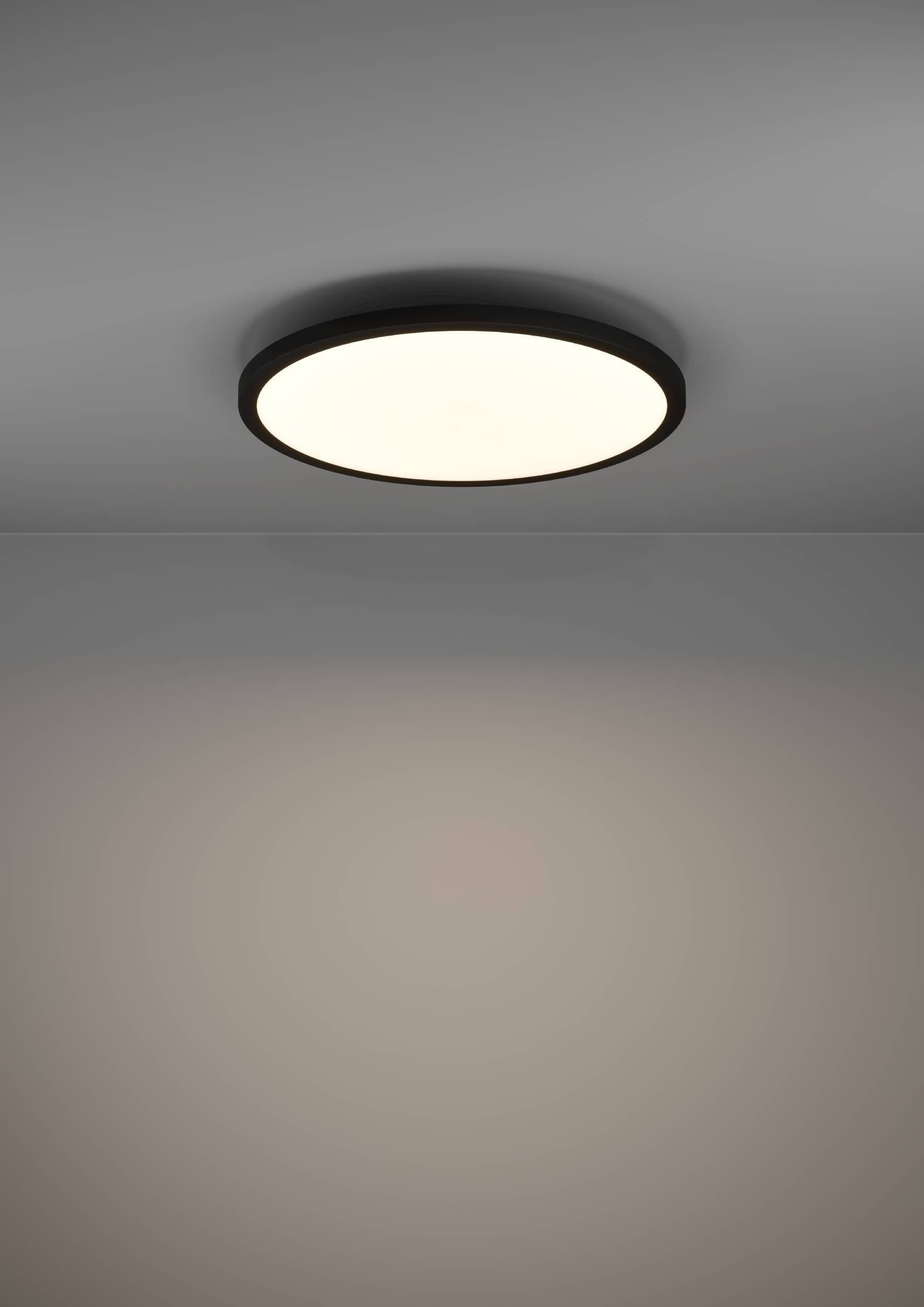 EGLO Deckenleuchte »Sarsina-Z Deckenlampe, ZigBee 3.0, Deckenlampe, Metall, Flurlampe« LED-Modul 1 Stk. Kaltweiß | Neutralweiß | Warmweiß Wand-/Deckenleuchte - H5,2 x Ø45 cm - schwarz - 33,5W inkl.