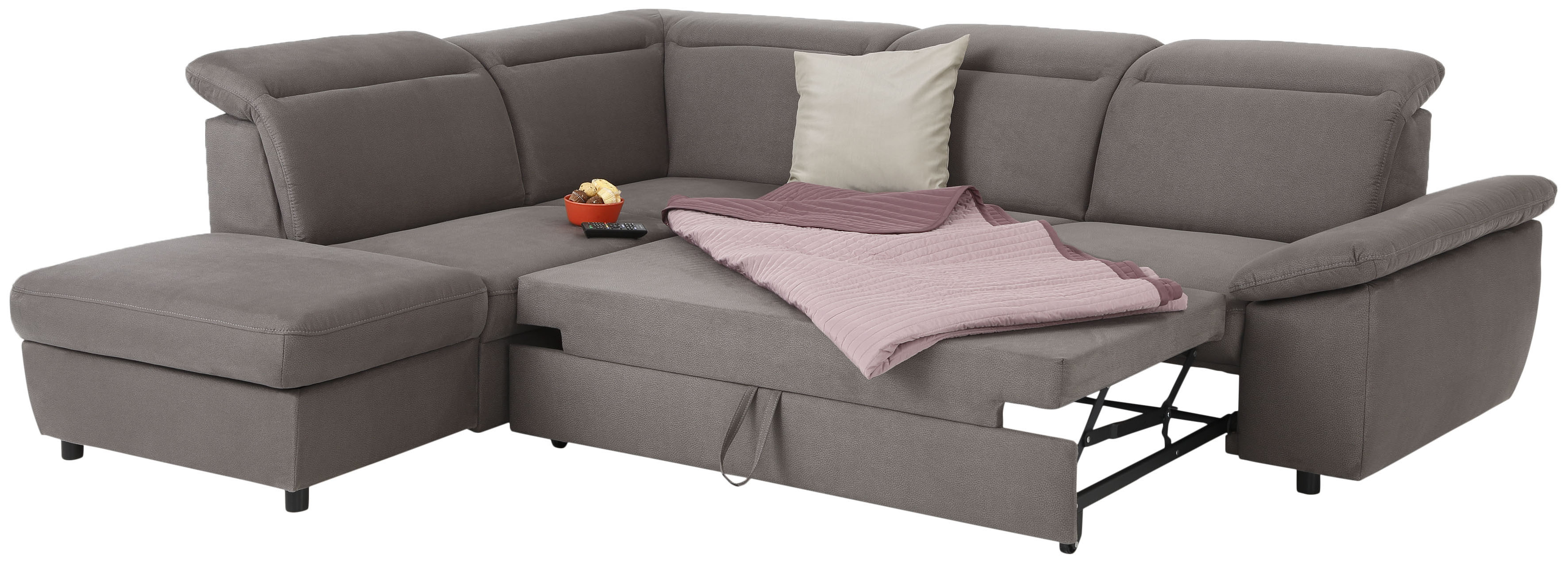Thumbnail - Home affaire Ecksofa "Mauritius L-Form", mit Ottomane, mit Kopfteil- und Armlehnverstellung