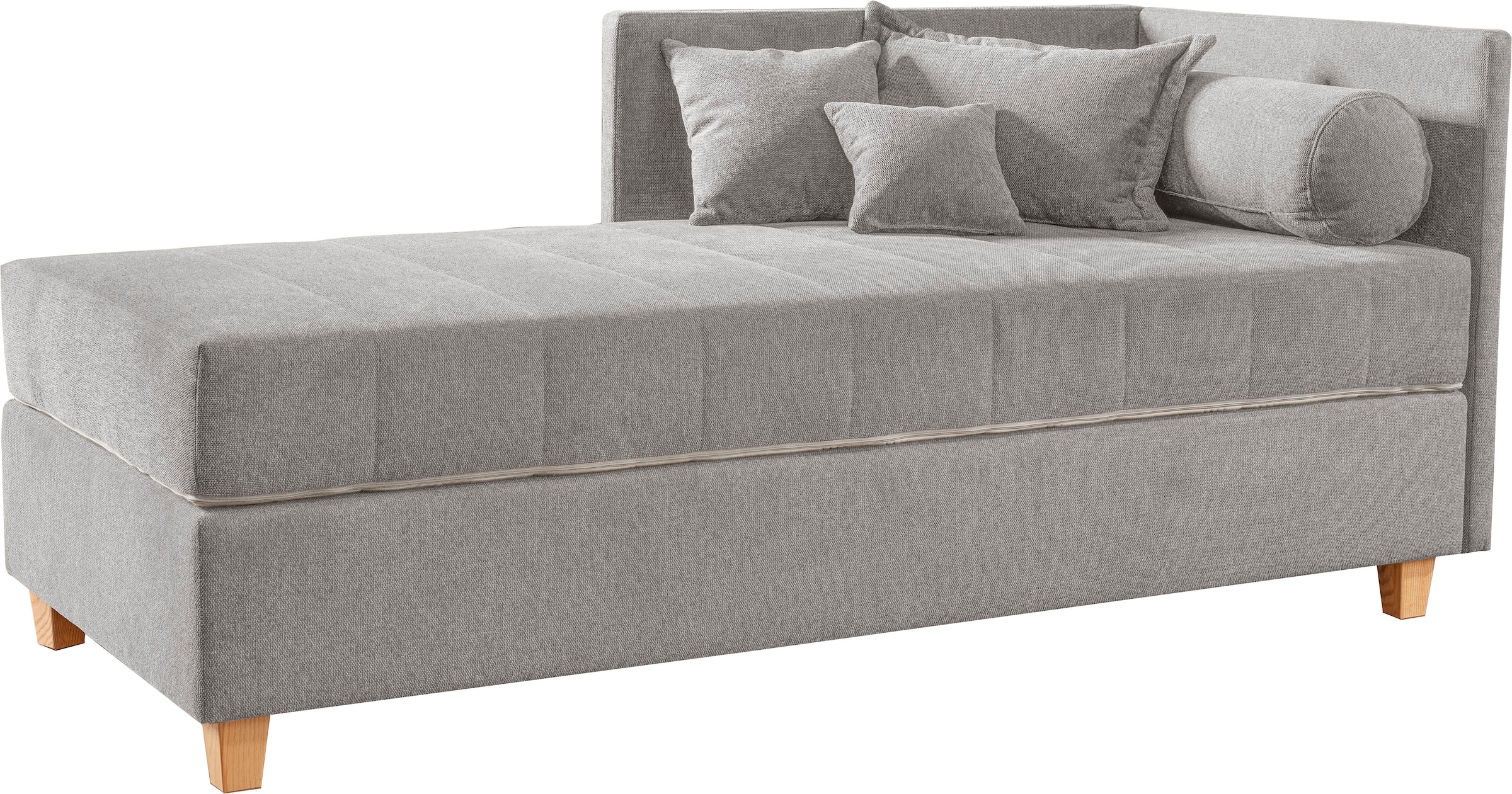 alina Schlafsofa »Kona«, 7-Zonen Taschenfederkernmatratze, Zierkissen-Set und Schlummerrollen