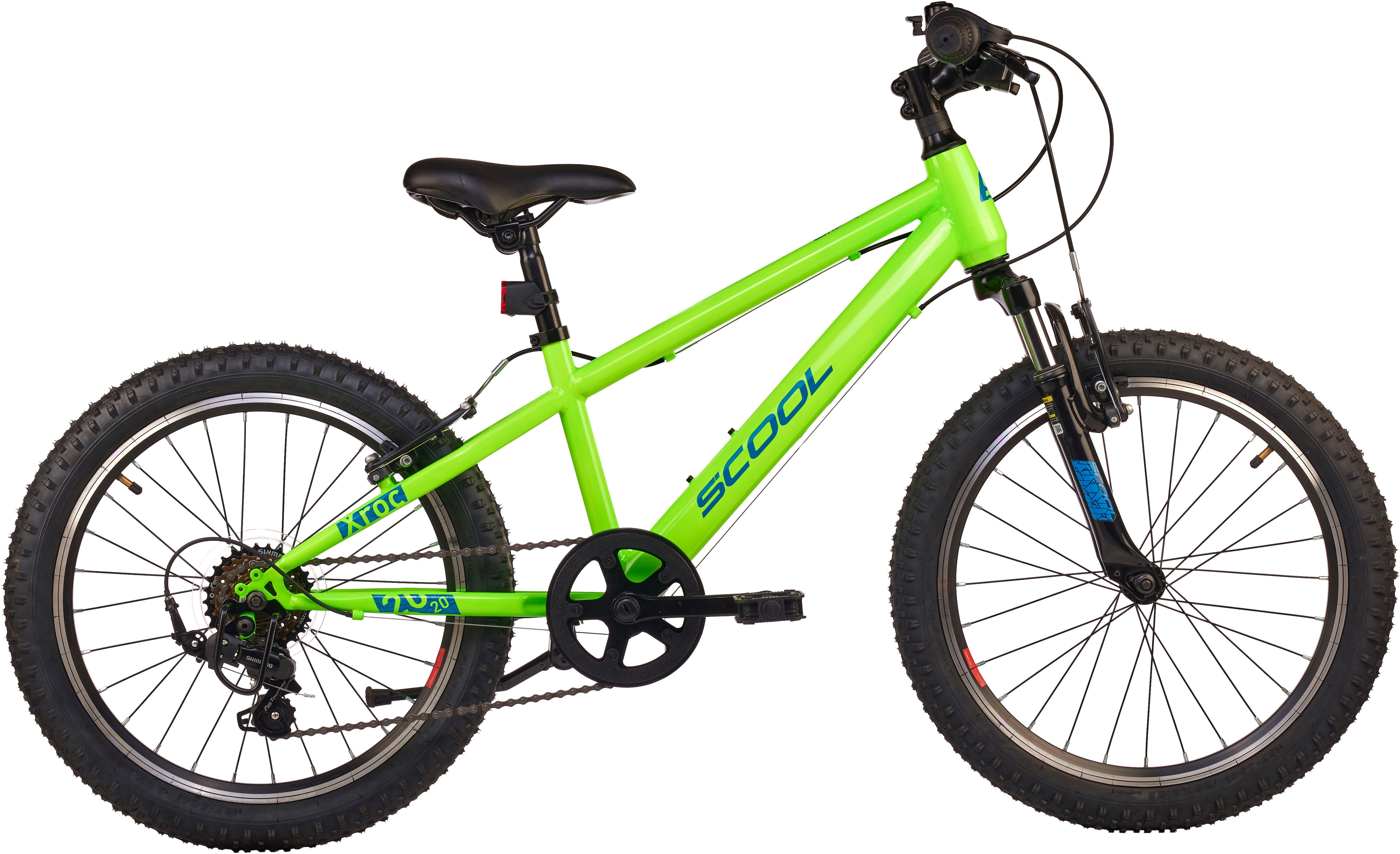 S’COOL Jugendfahrrad "SCOOL Xroc 20-K6 Neon Green/Ocean" 6 Gang Shimano Kettenschaltung