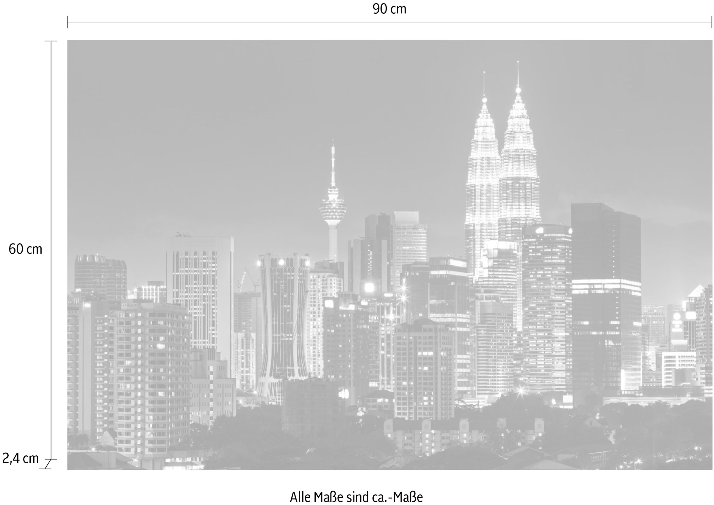 queence Acrylglasbild »Stadt«, Skyline-Gebäude-Städte, Fine Art-Print in Galeriequalität
