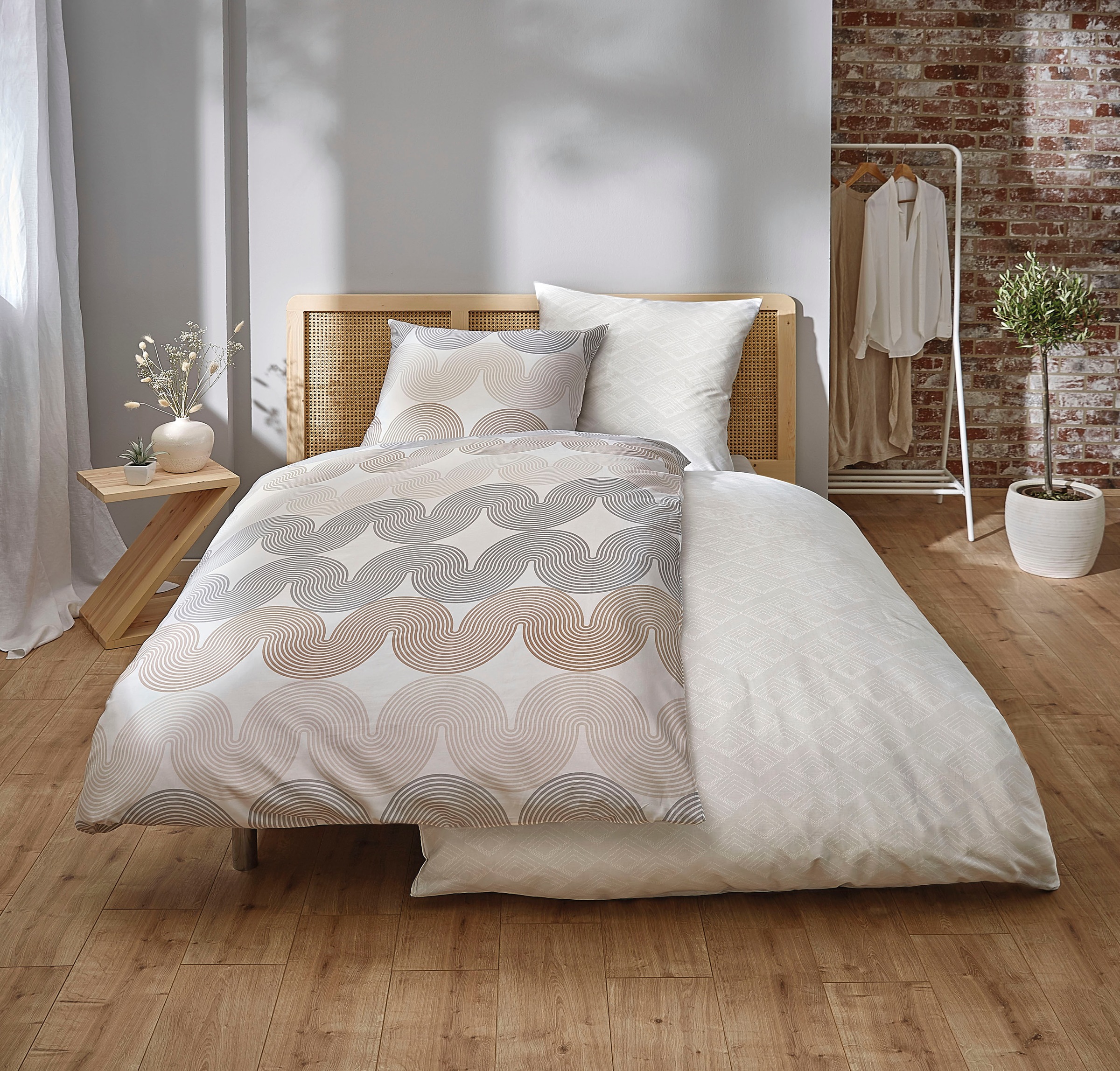 Kleine Wolke Bettwäsche "Cascade" 2 Stk. tlg. grafisches Design günstig online kaufen