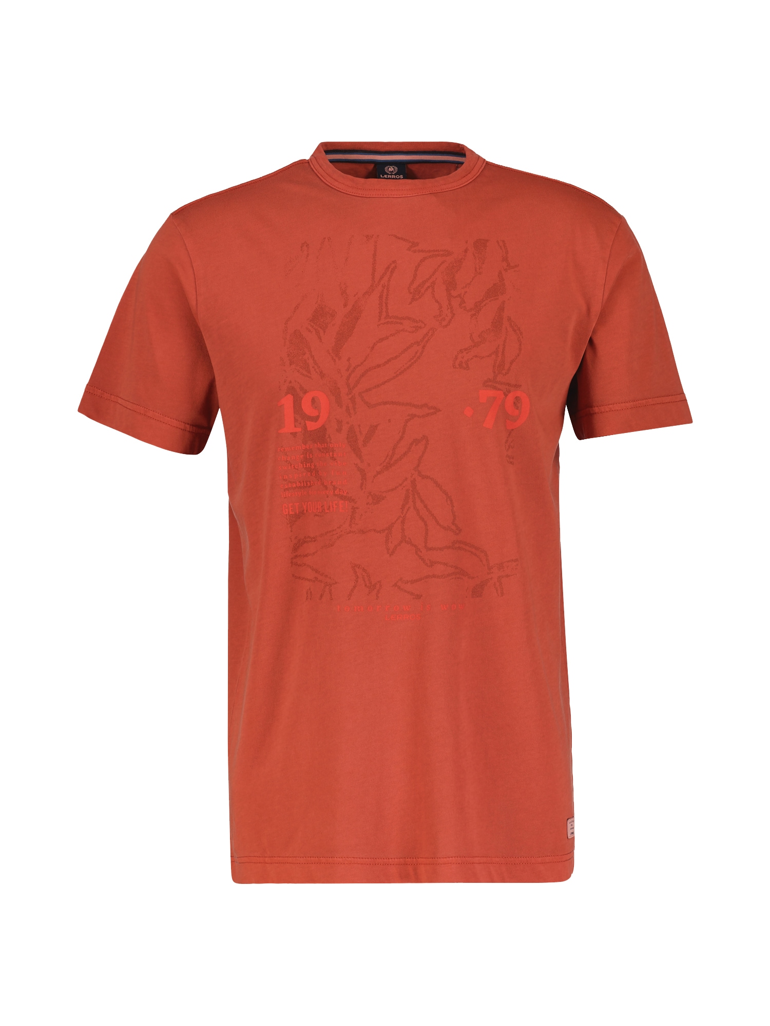 LERROS T-Shirt »LERROS Herren-T-Shirt mit Brust-Print«