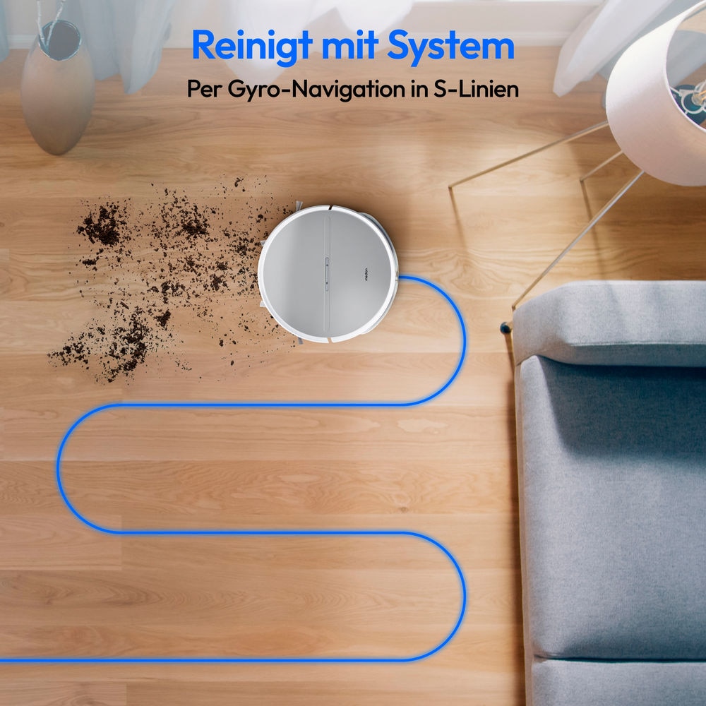 Medion® Saugroboter »E35 (MD 11157), intelligente S-Linien Navigation, 2 kPa Saugleistung«, Steuerung per Fernbedienung, 120 min Laufzeit, Ladestation