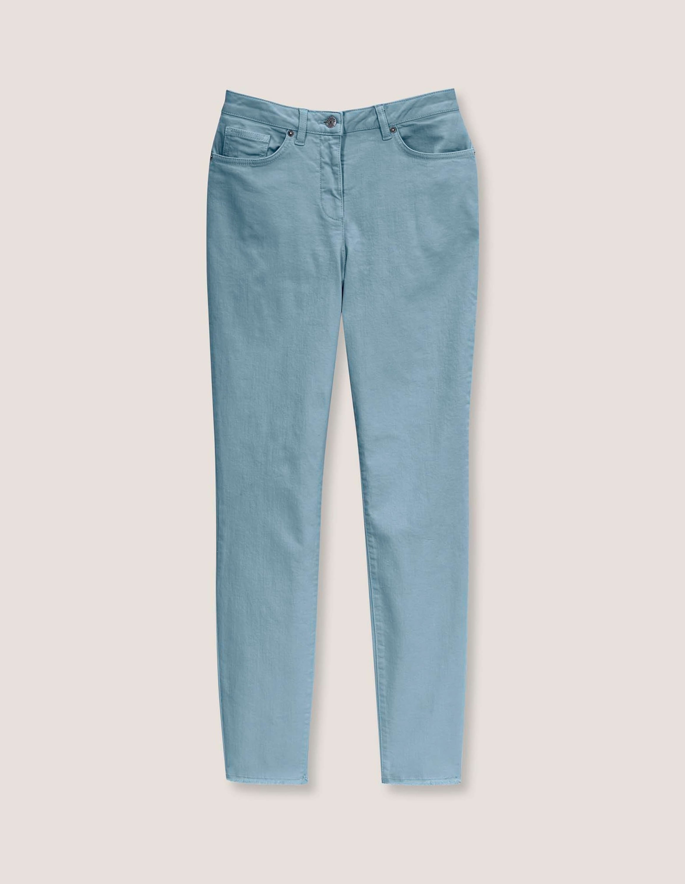 MADELEINE Regular-fit-Jeans »Jeans Mid Waist Skinny-Hose mit Fransen«