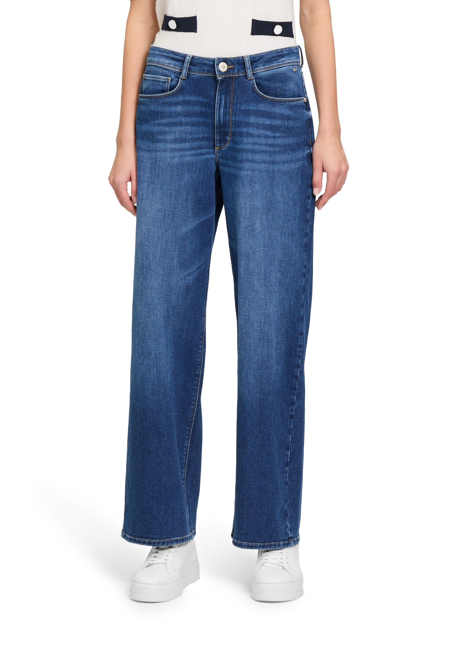 Betty&Co High-waist-Jeans "Betty & Co High Waisted-Jeans mit weitem Bein" günstig online kaufen