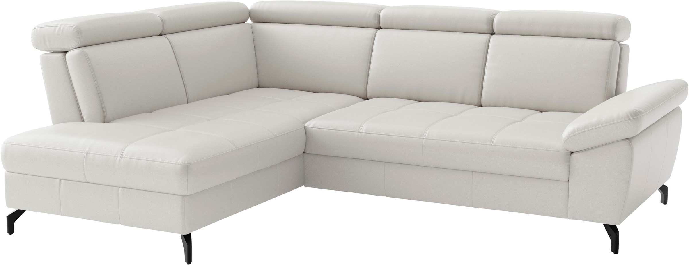 sit&more Ecksofa »Vanity L-Form, B: 254 cm, Leder« Inkl.Sitz-,Kopf-und Armteilverstellung
