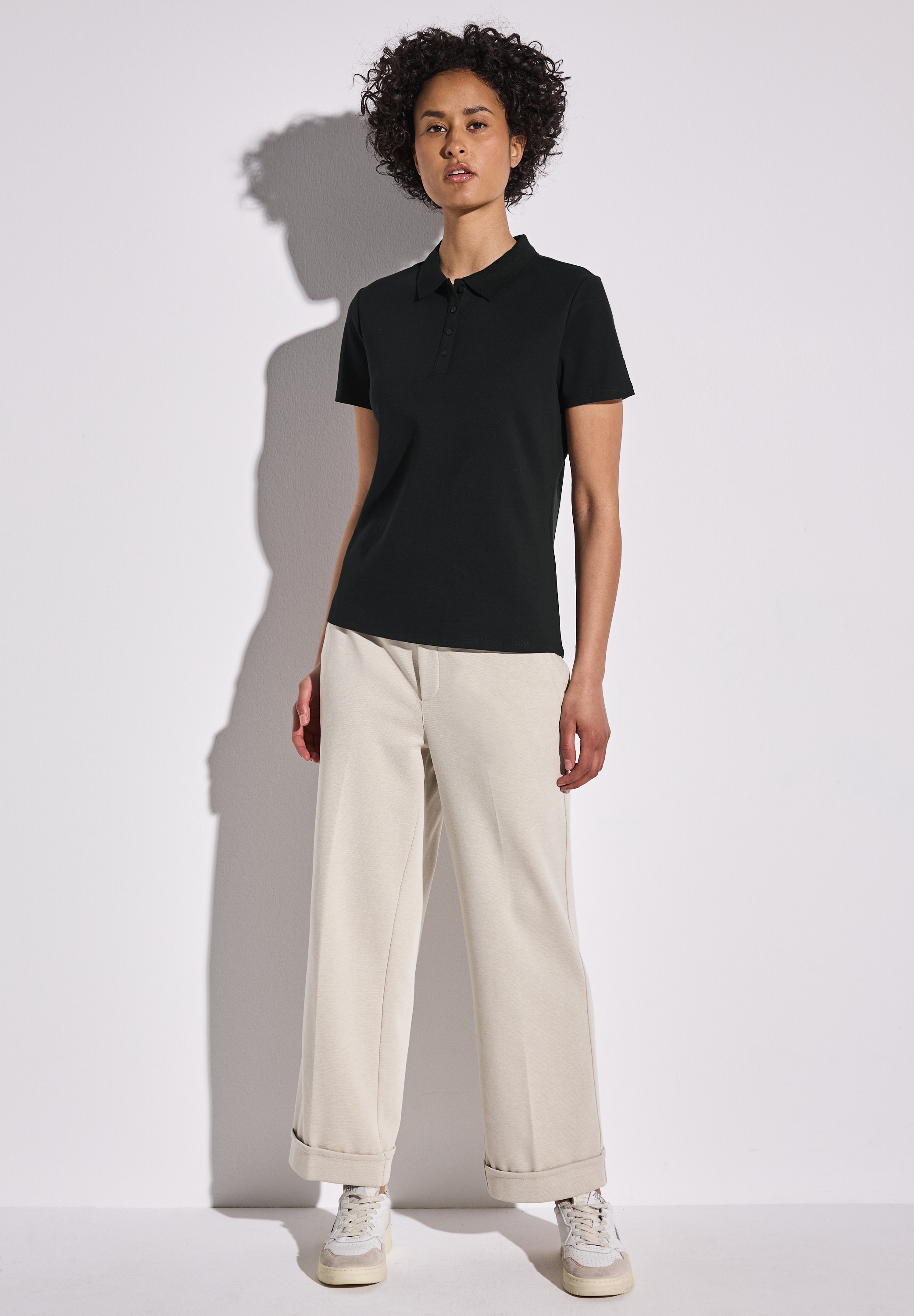 STREET ONE Poloshirt, aus Baumwolle mit Stretchante