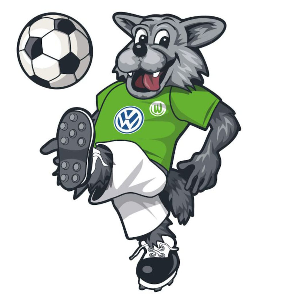 Wall-Art Wandtattoo »Fußball VfL Wolfsburg Wölfi«, (1 St.)