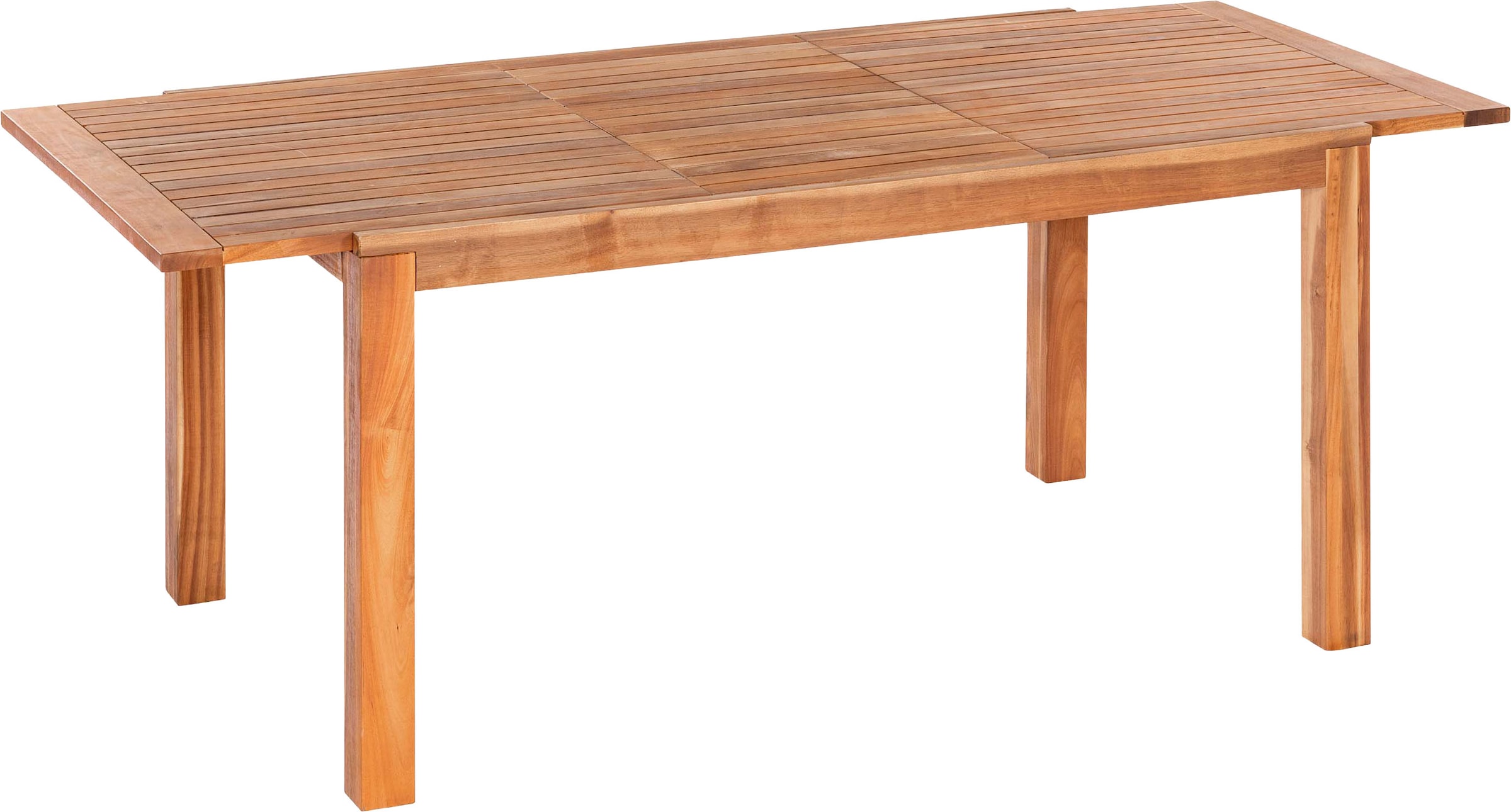 MERXX Garten-Essgruppe »Batavia« Set, 13 tlg. inkl. 6 Stapelsessel, 6 Auflagen, 1 Ausziehtisch