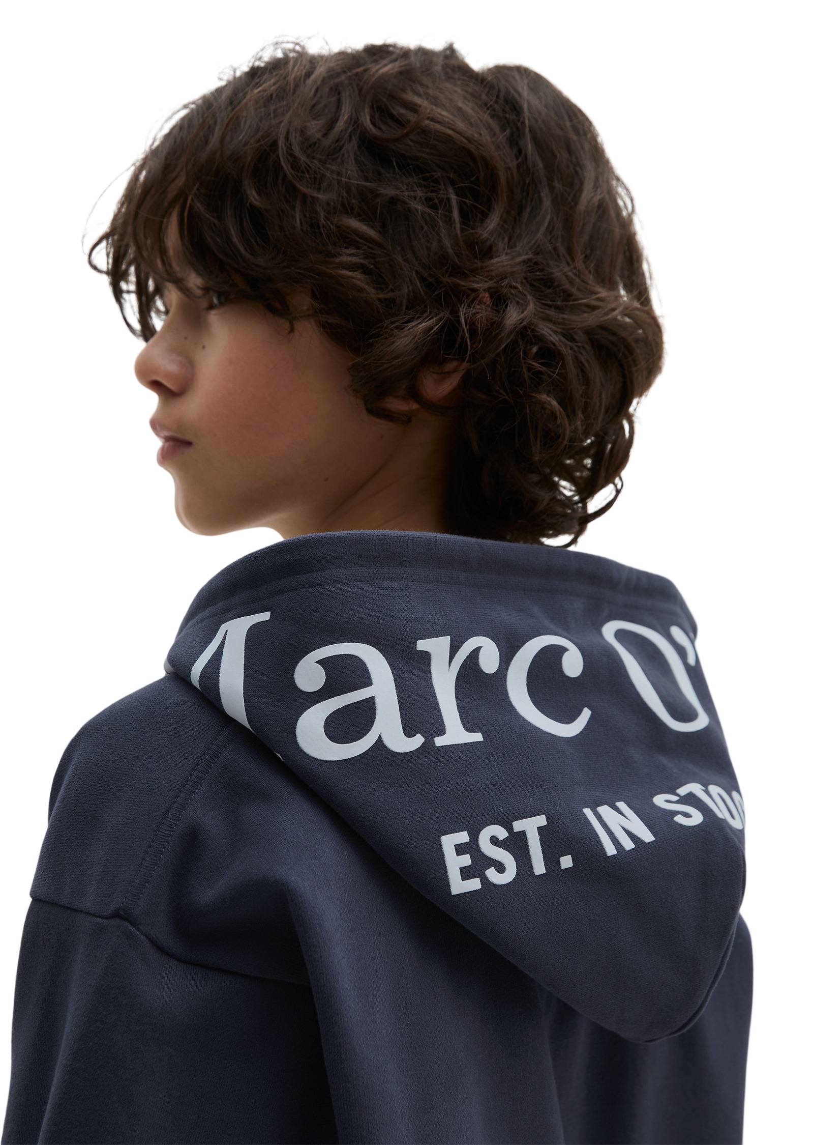 Marc O'Polo Outdoorjacke »aus softem Bio-Baumwoll-Sweat« mit Kapuze