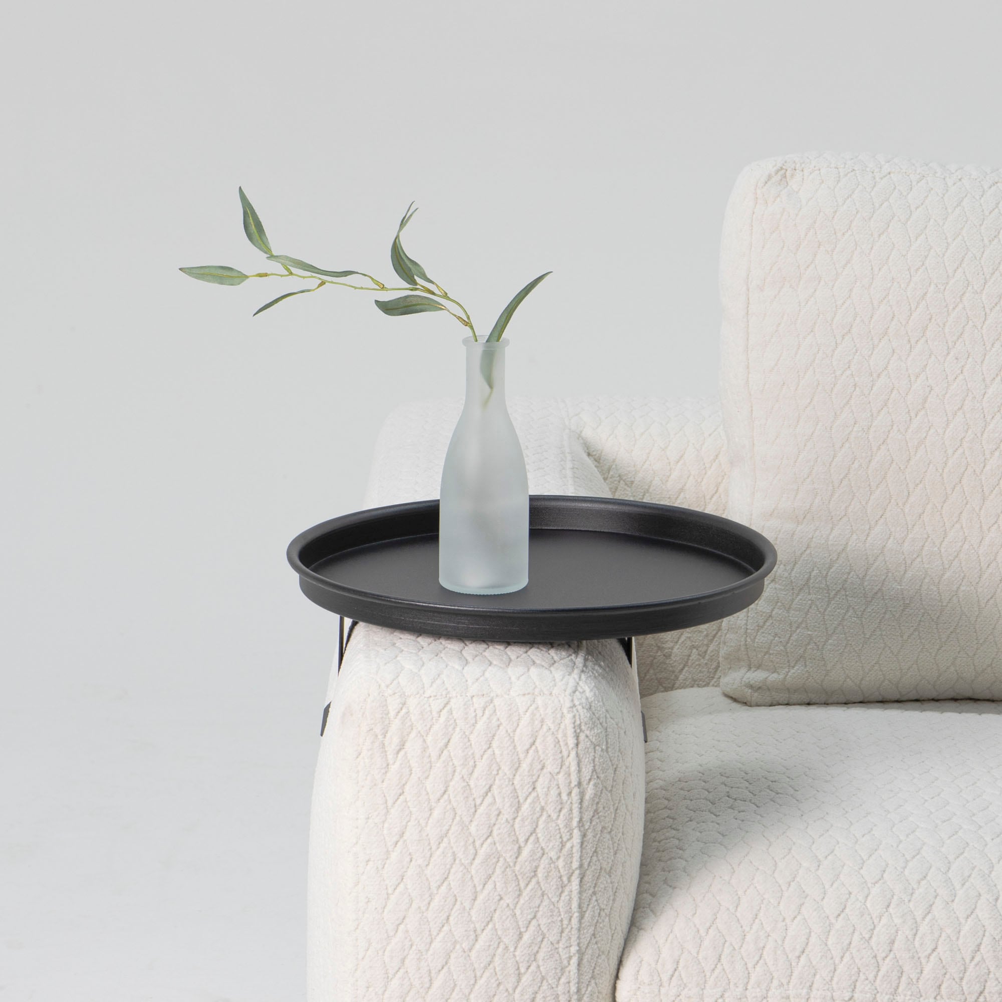 Spinder Design Tabletttisch "ROUND", Ausziehbarer Stahlarmtisch