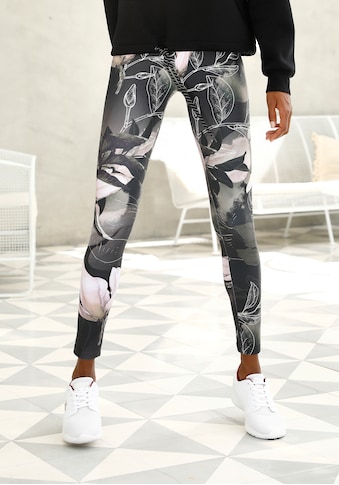 Leggings »Tropical«, mit abstraktem Blumenprint, Loungewear