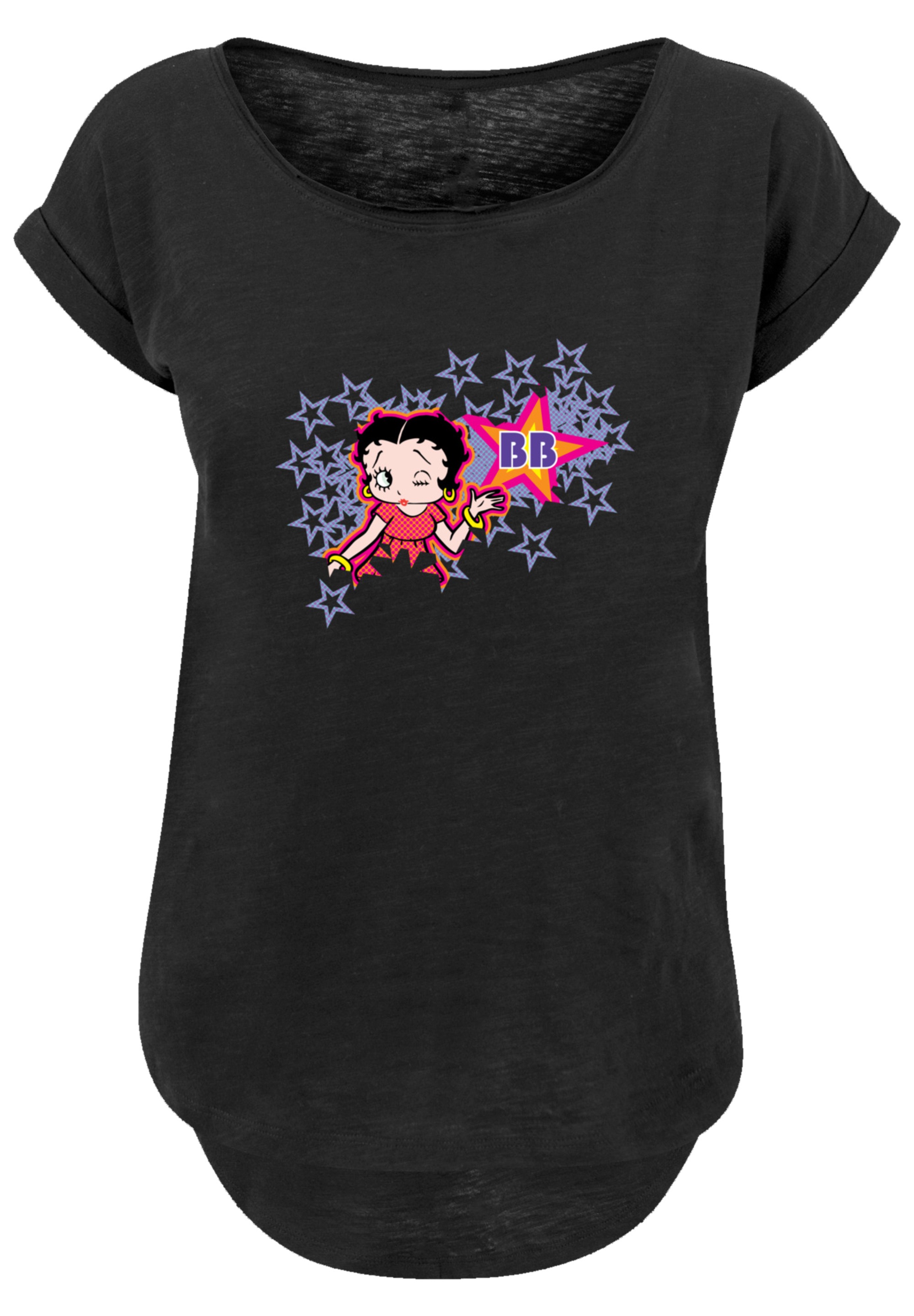 F4NT4STIC T-Shirt »Betty Boop Purple Stars And Dots«, Premium Qualität