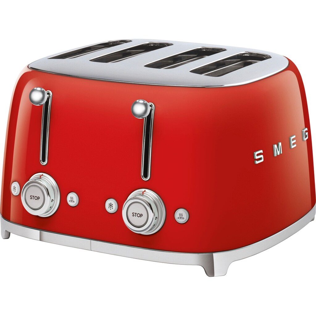 Smeg Toaster »TSF03RDEU«, 4 kurze Schlitze, 3000 W